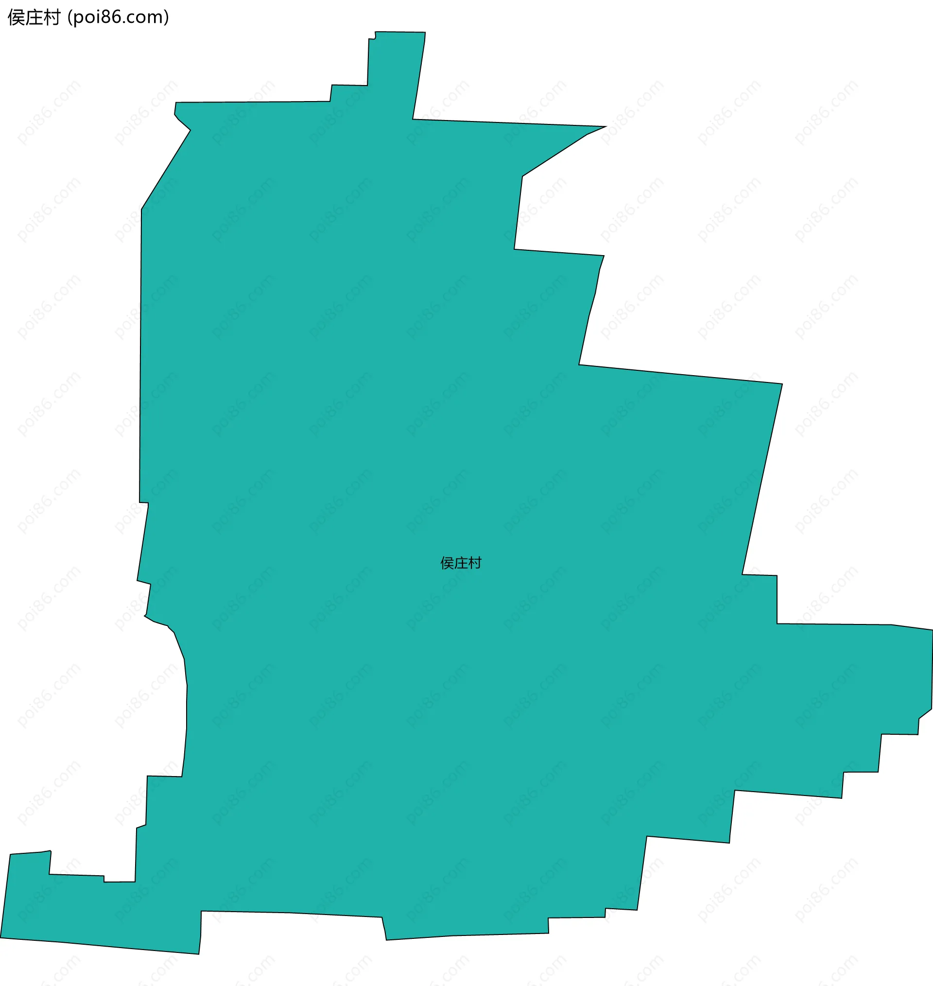 侯庄村边界地图