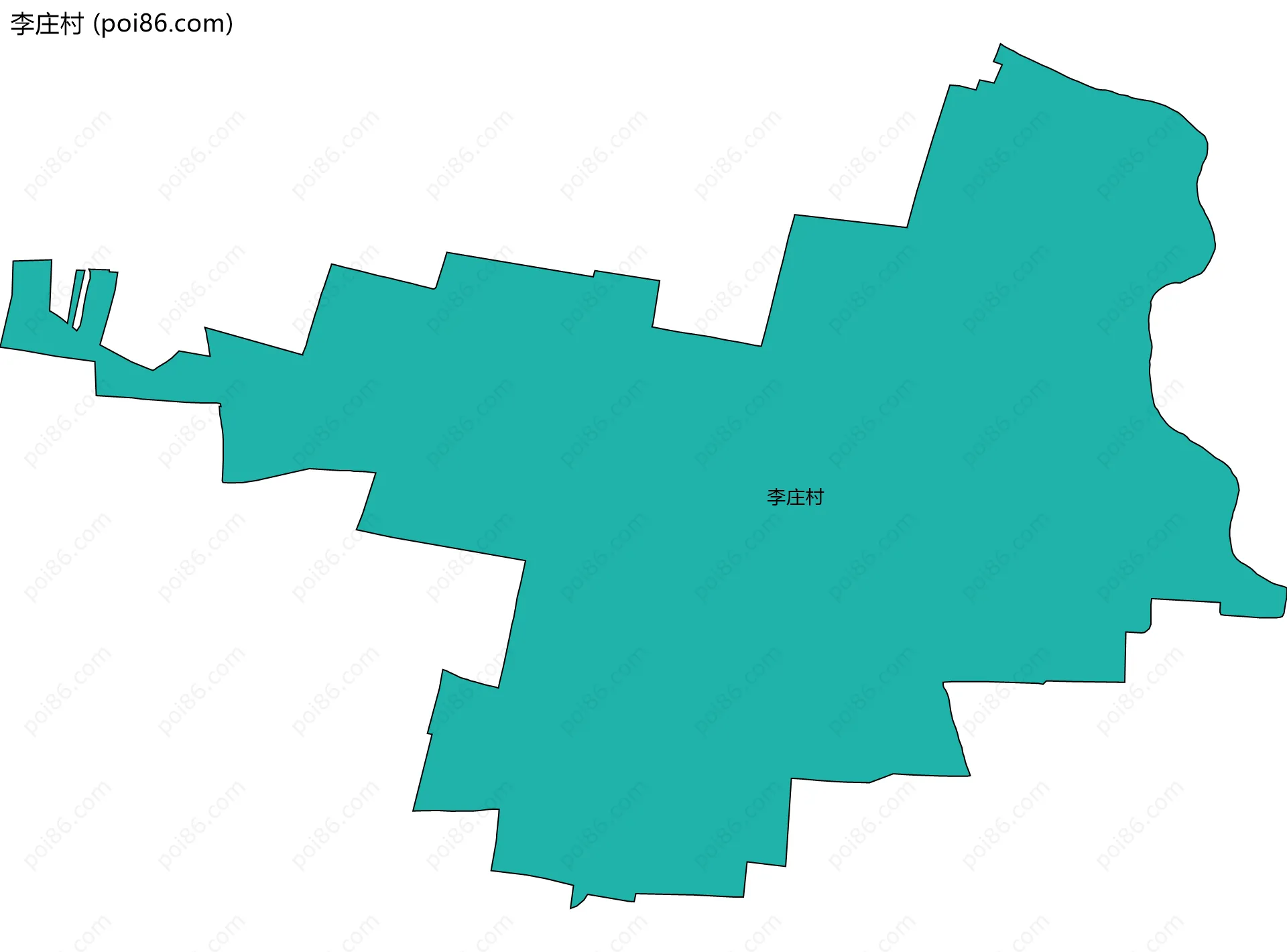李庄村边界地图