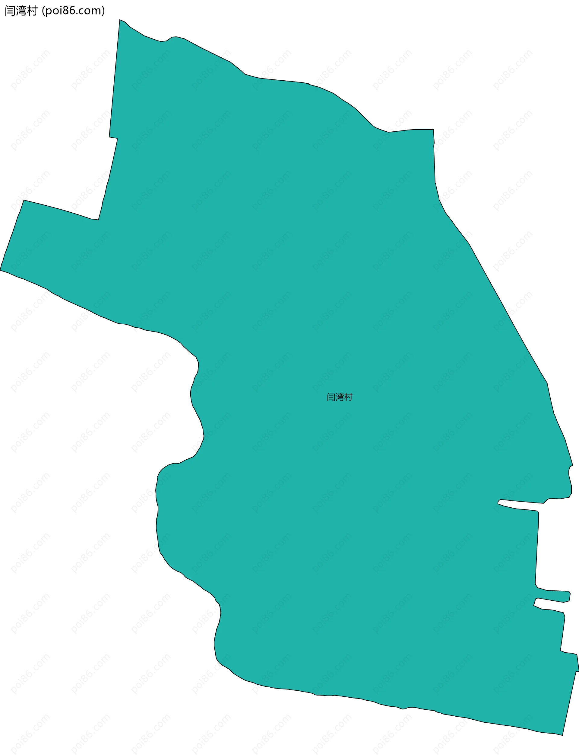 闫湾村边界地图