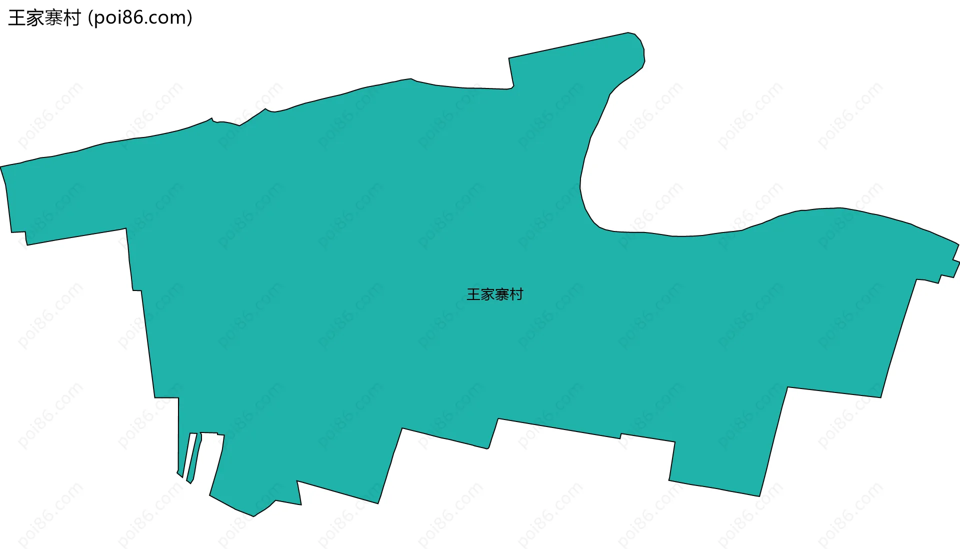 王家寨村边界地图