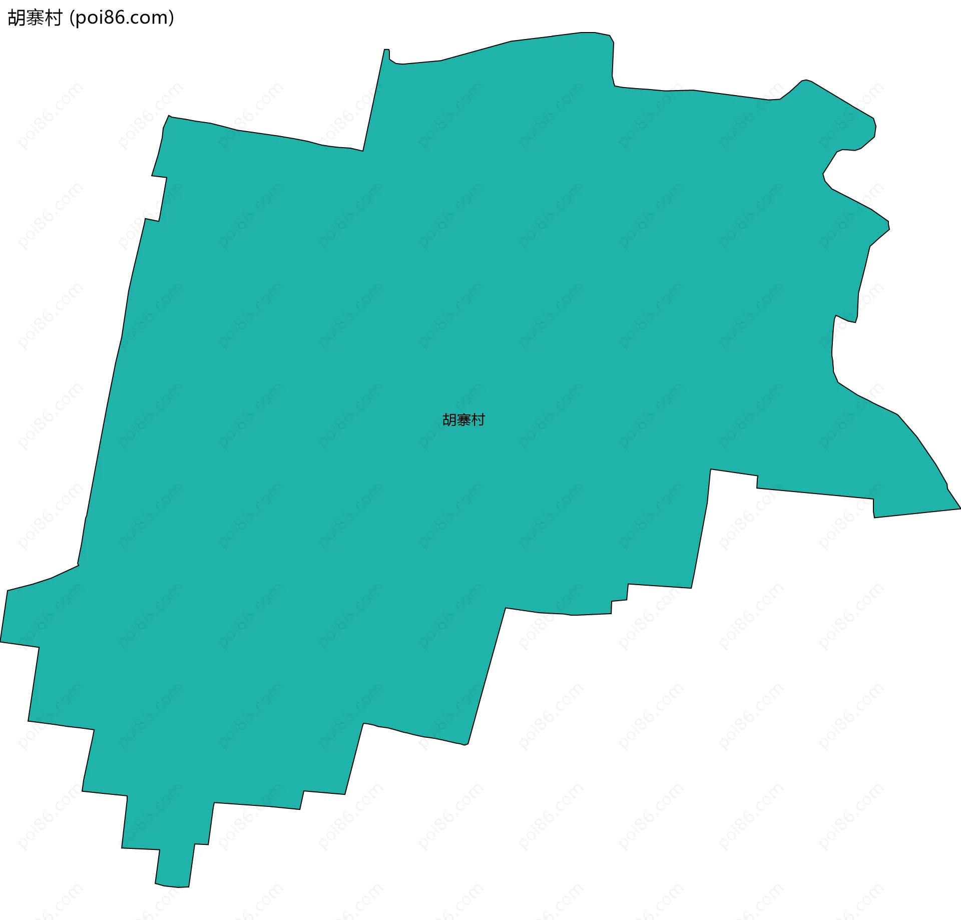 胡寨村边界地图