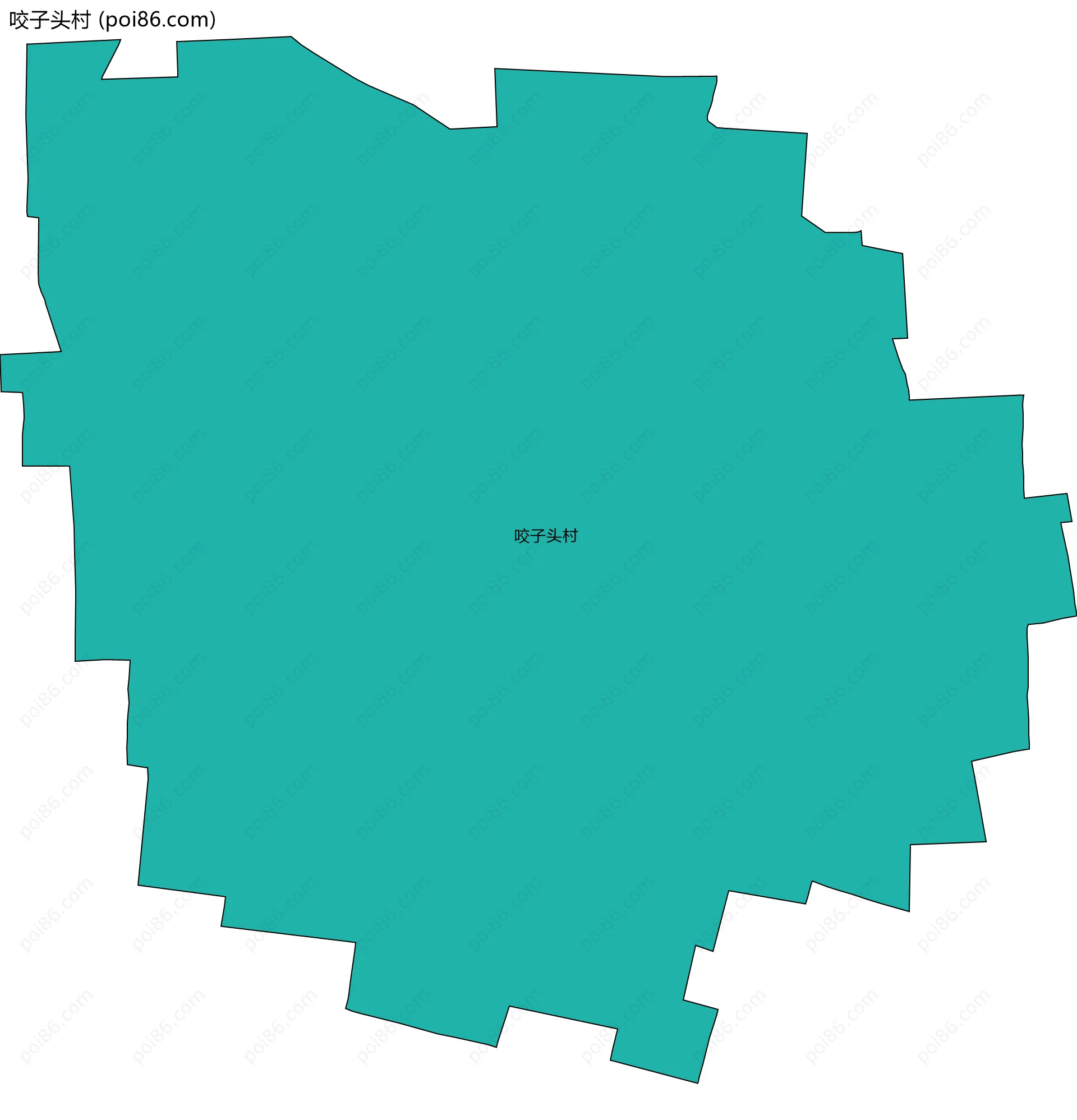 咬子头村边界地图