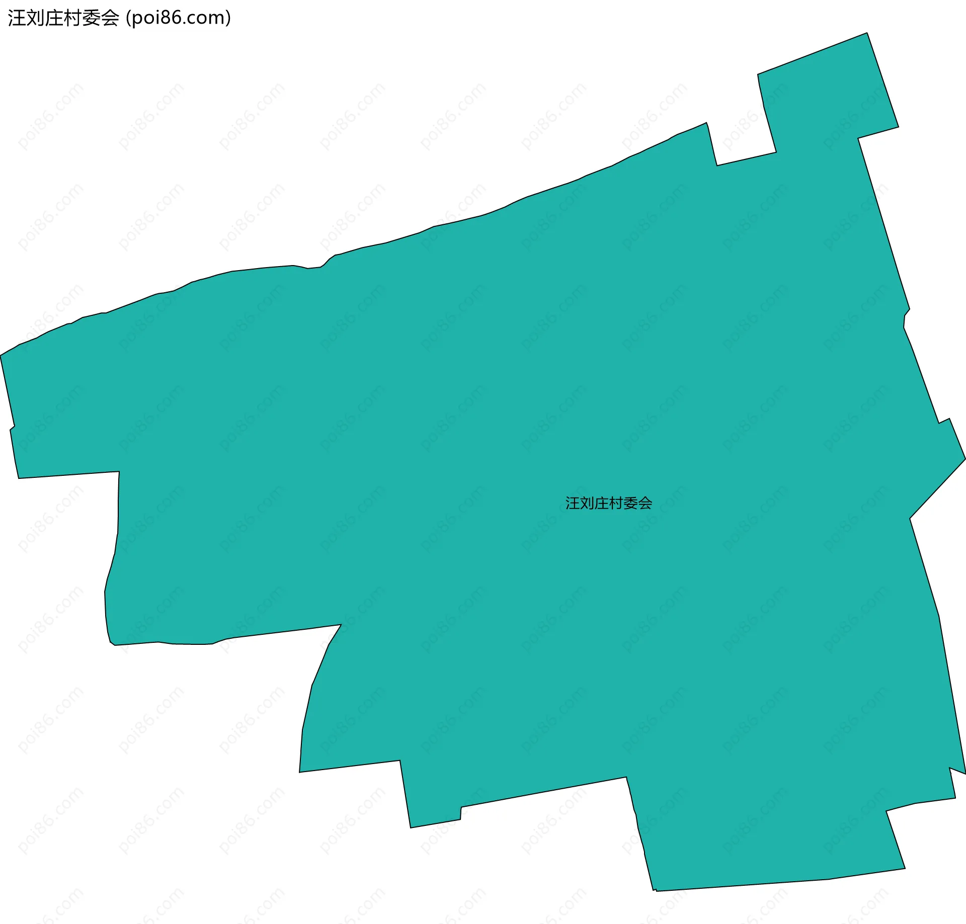 汪刘庄村委会边界地图