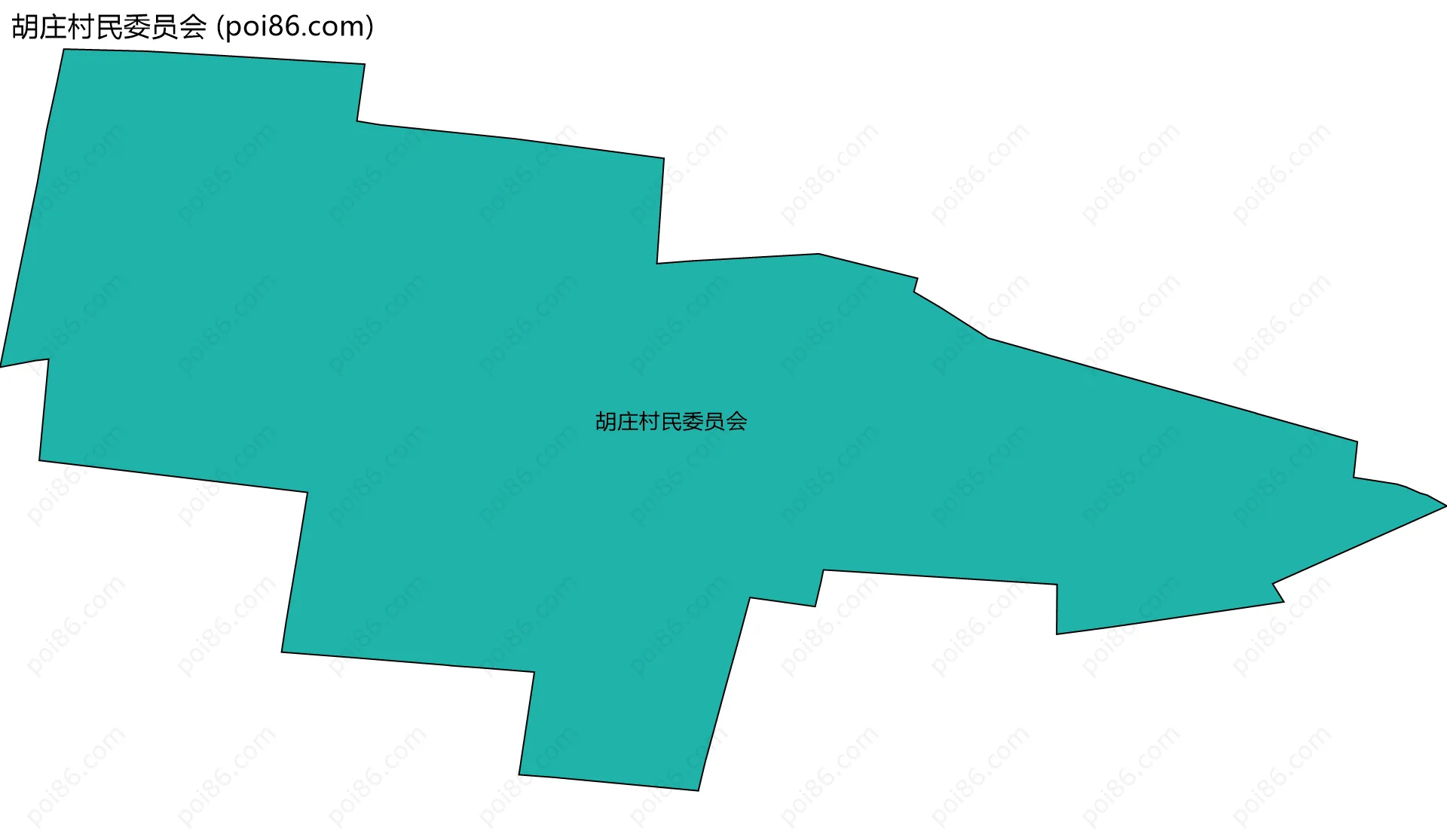 胡庄村民委员会边界地图