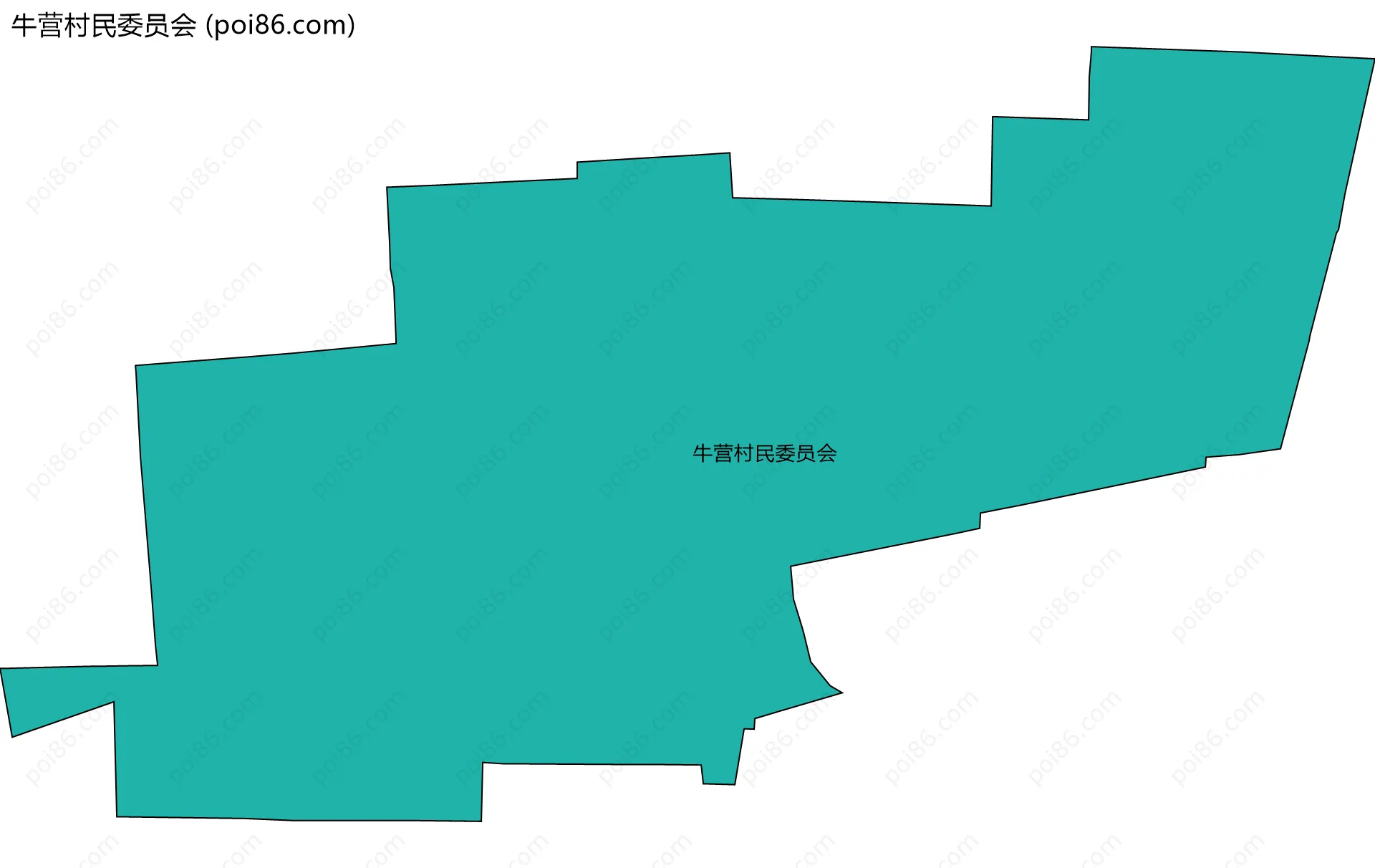 牛营村民委员会边界地图