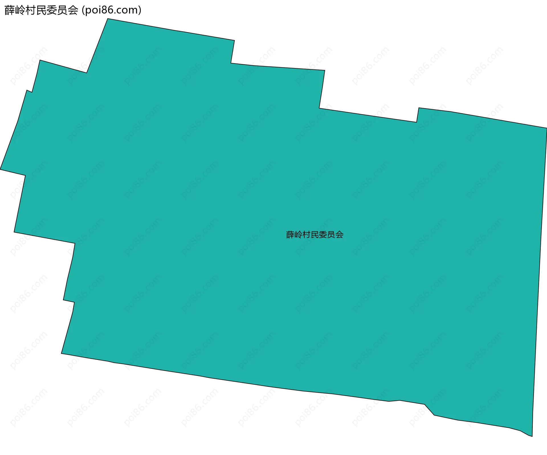 薛岭村民委员会边界地图