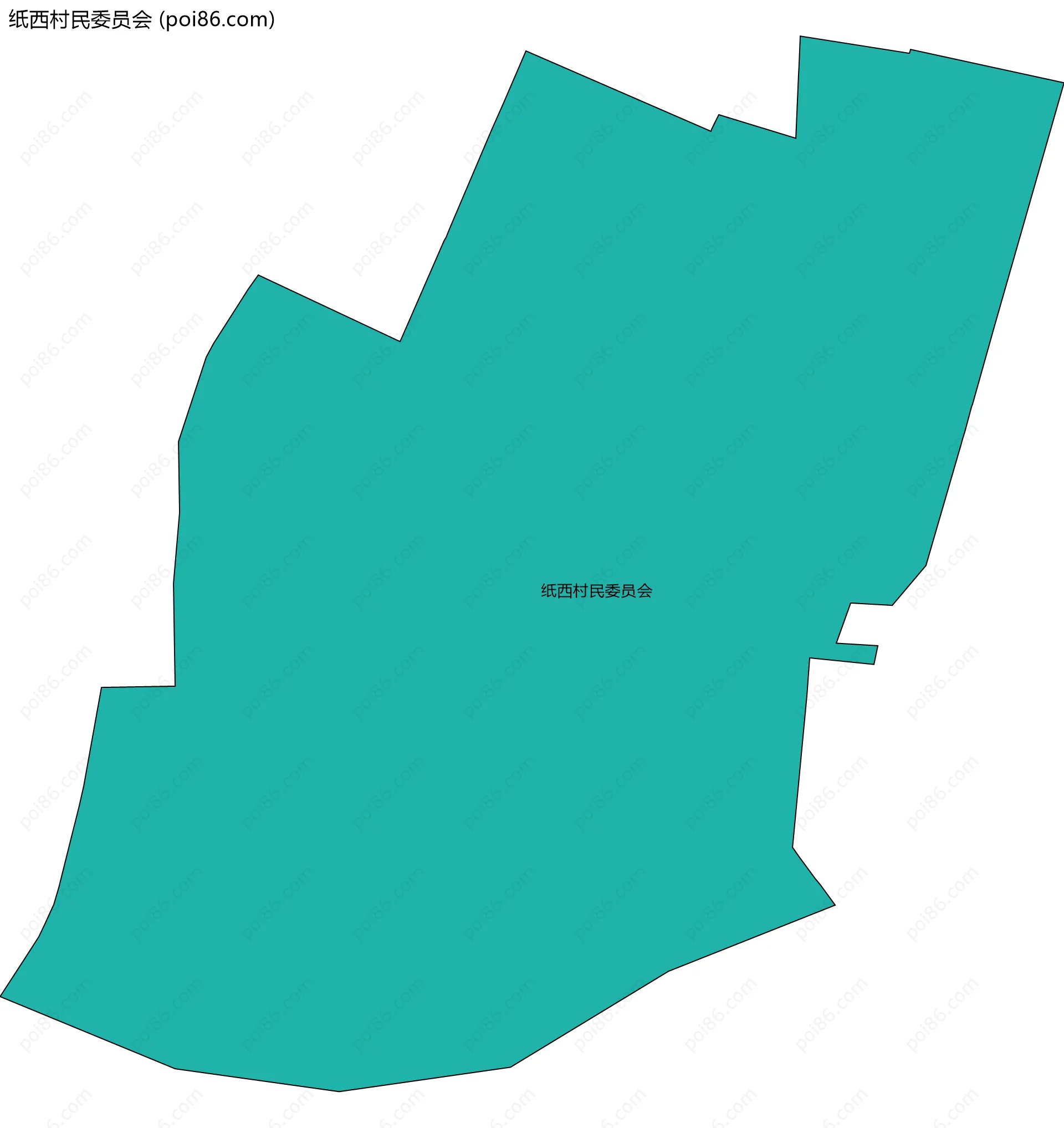 纸西村民委员会边界地图