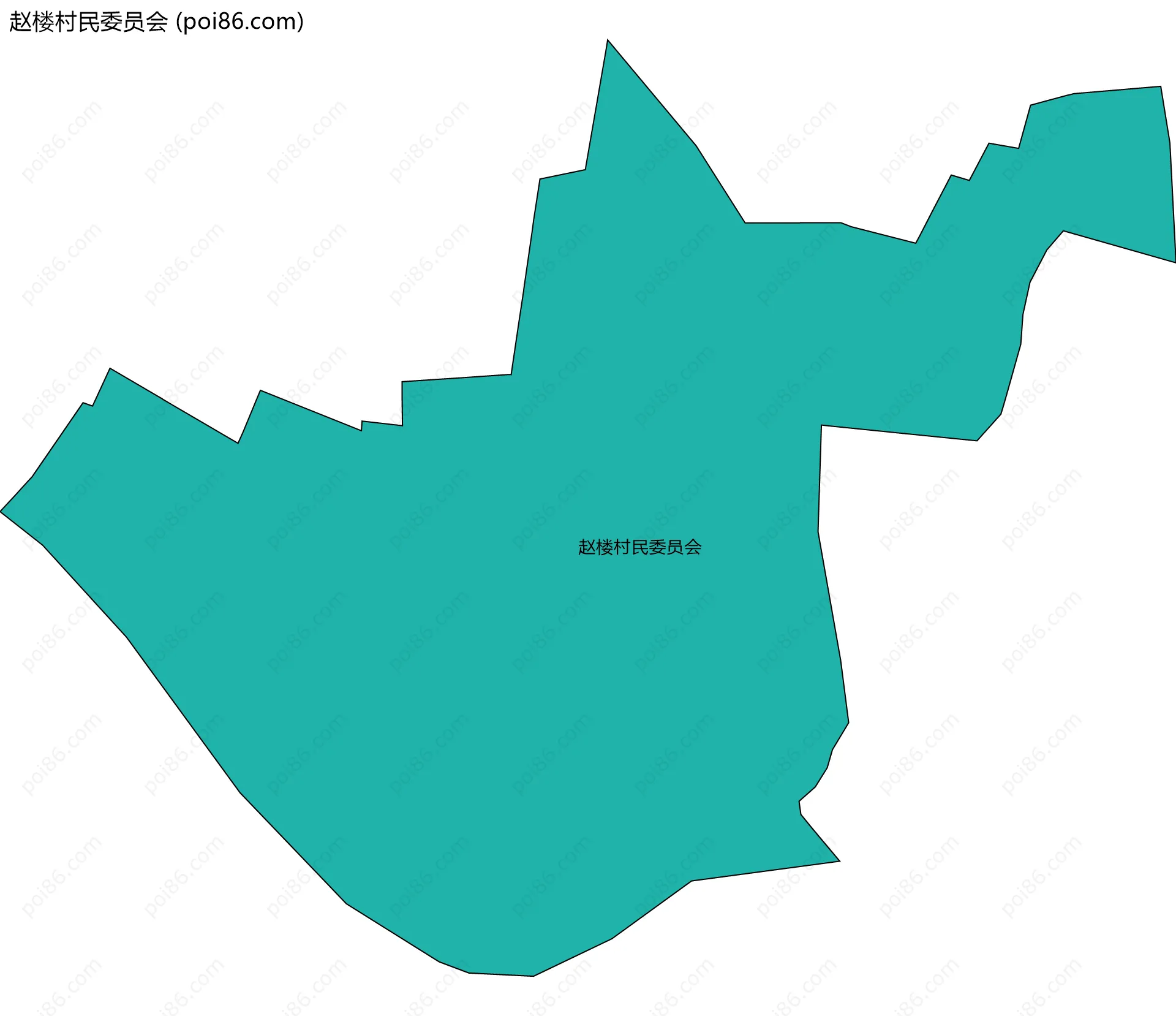 赵楼村民委员会边界地图