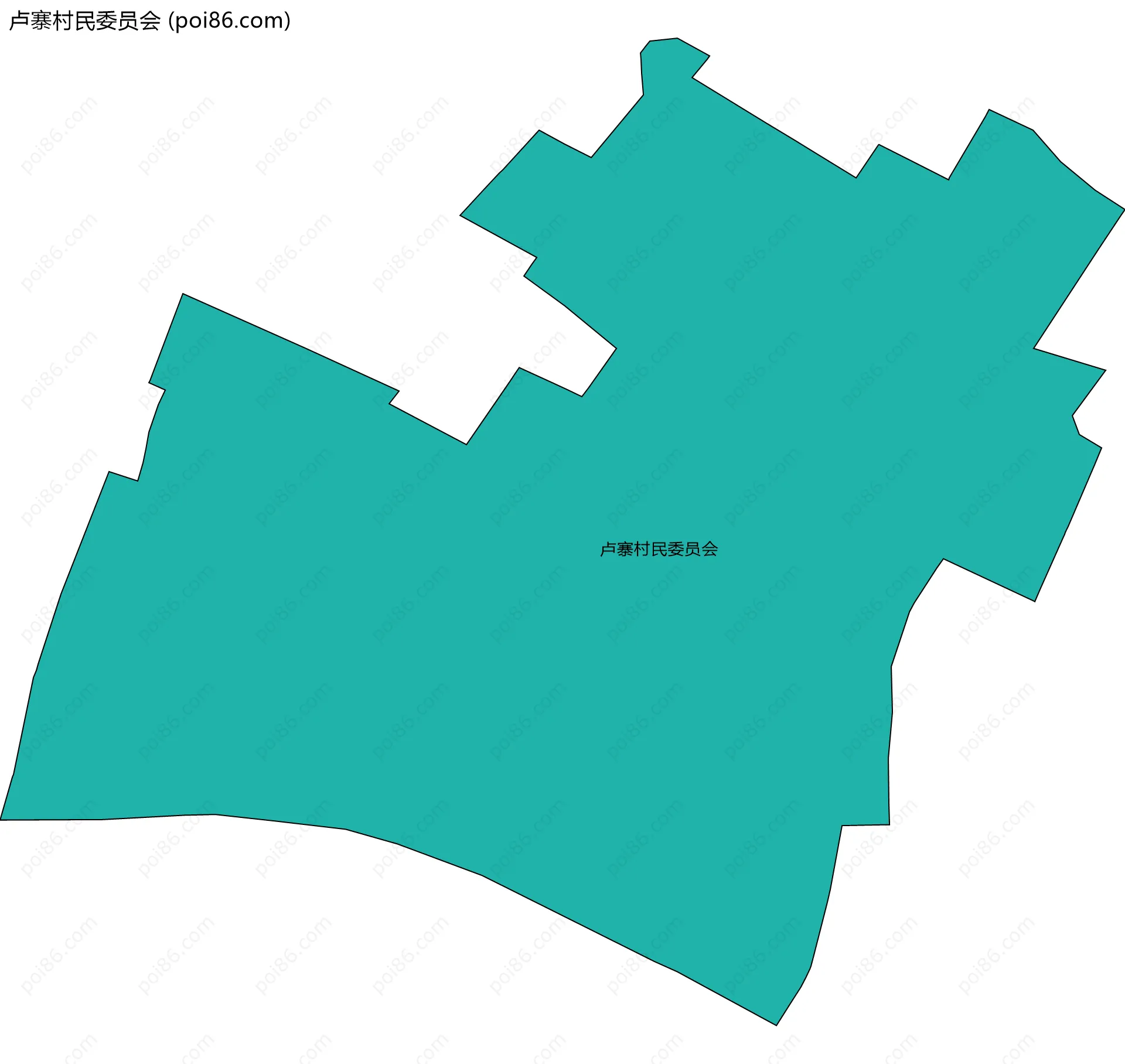 卢寨村民委员会边界地图