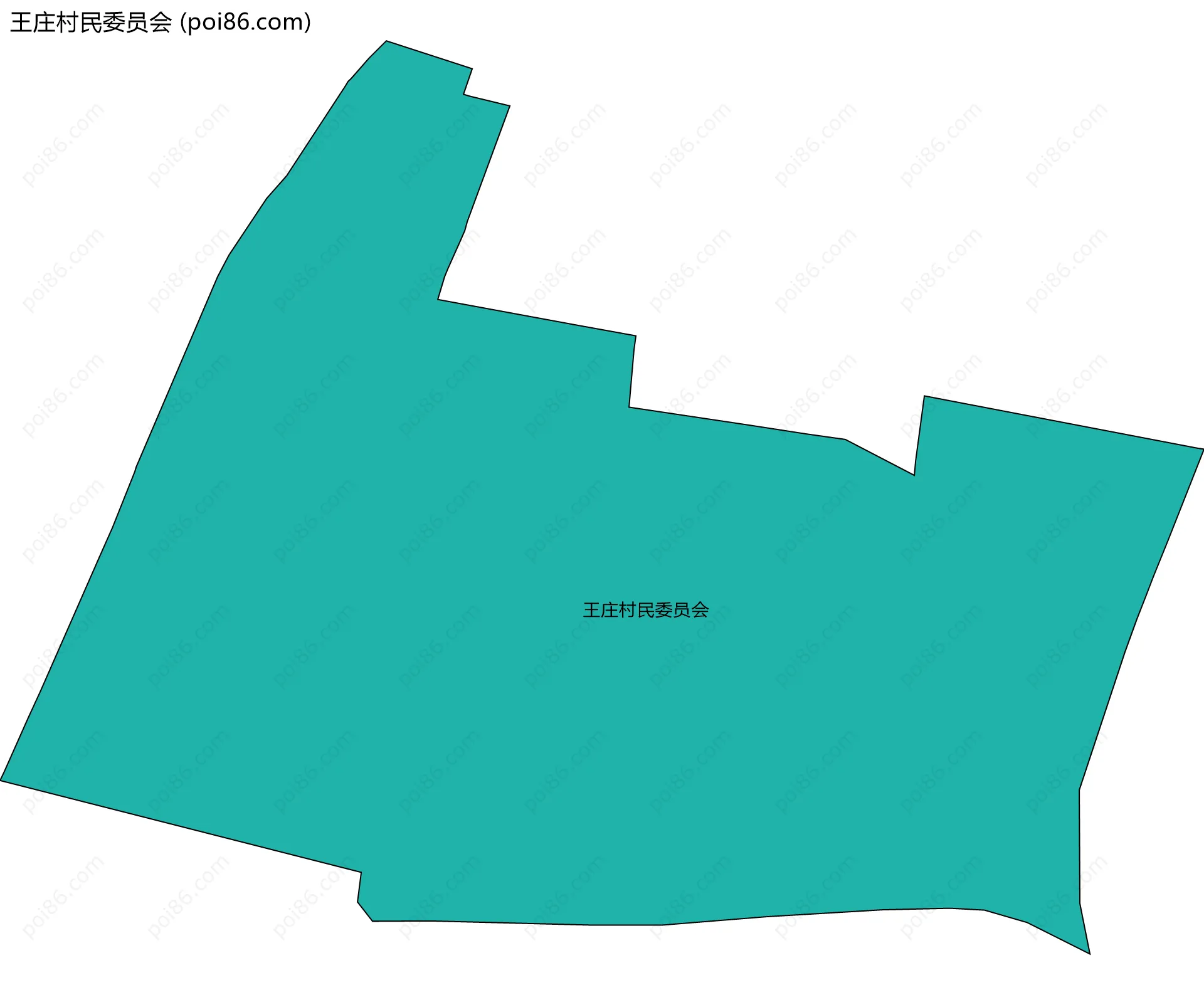 王庄村民委员会边界地图
