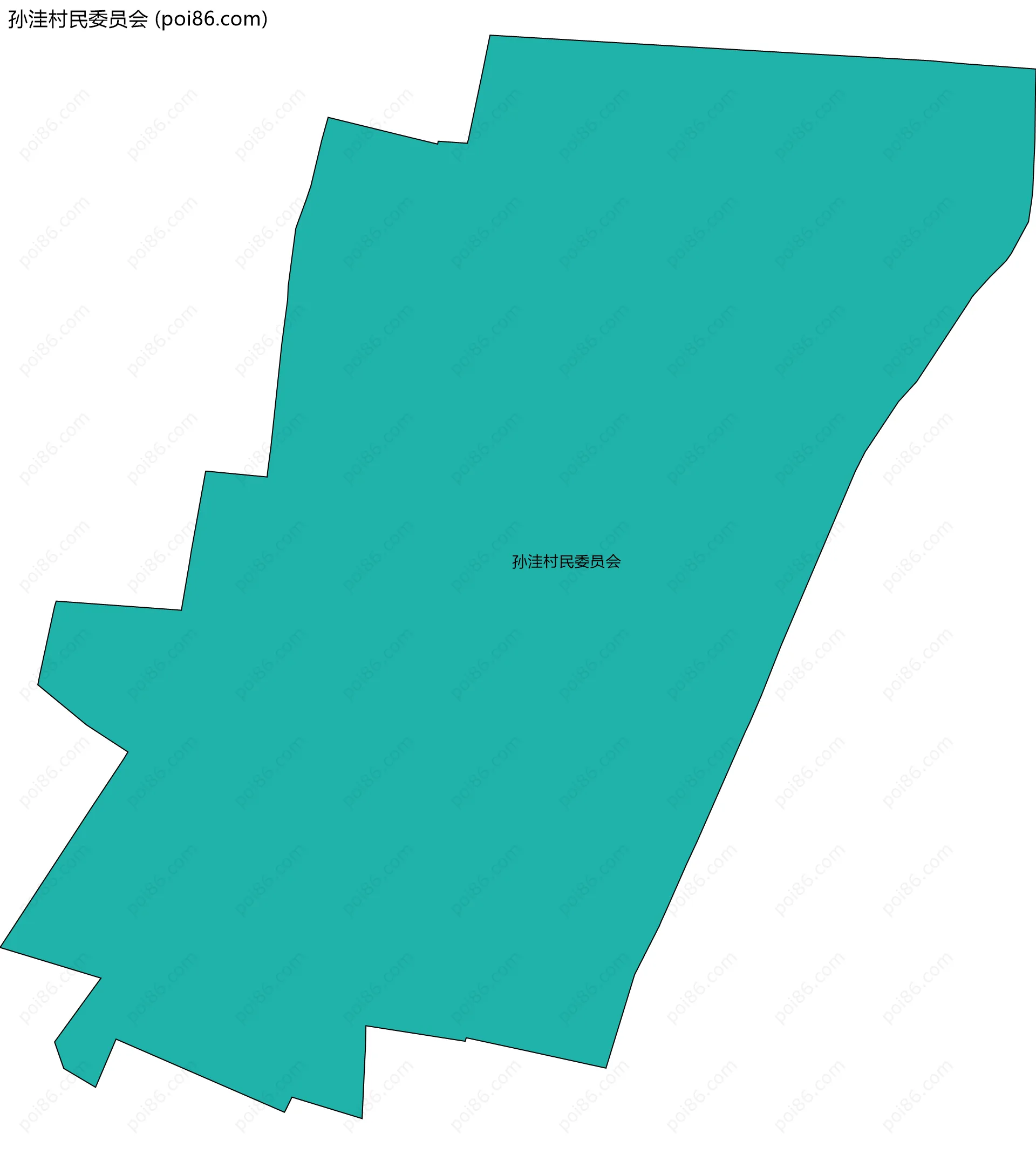 孙洼村民委员会边界地图