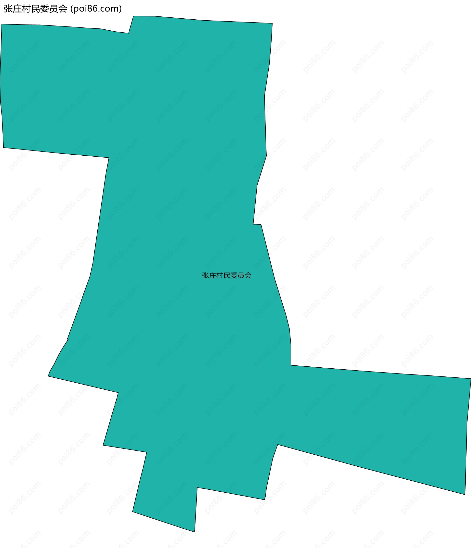 张庄村民委员会边界地图