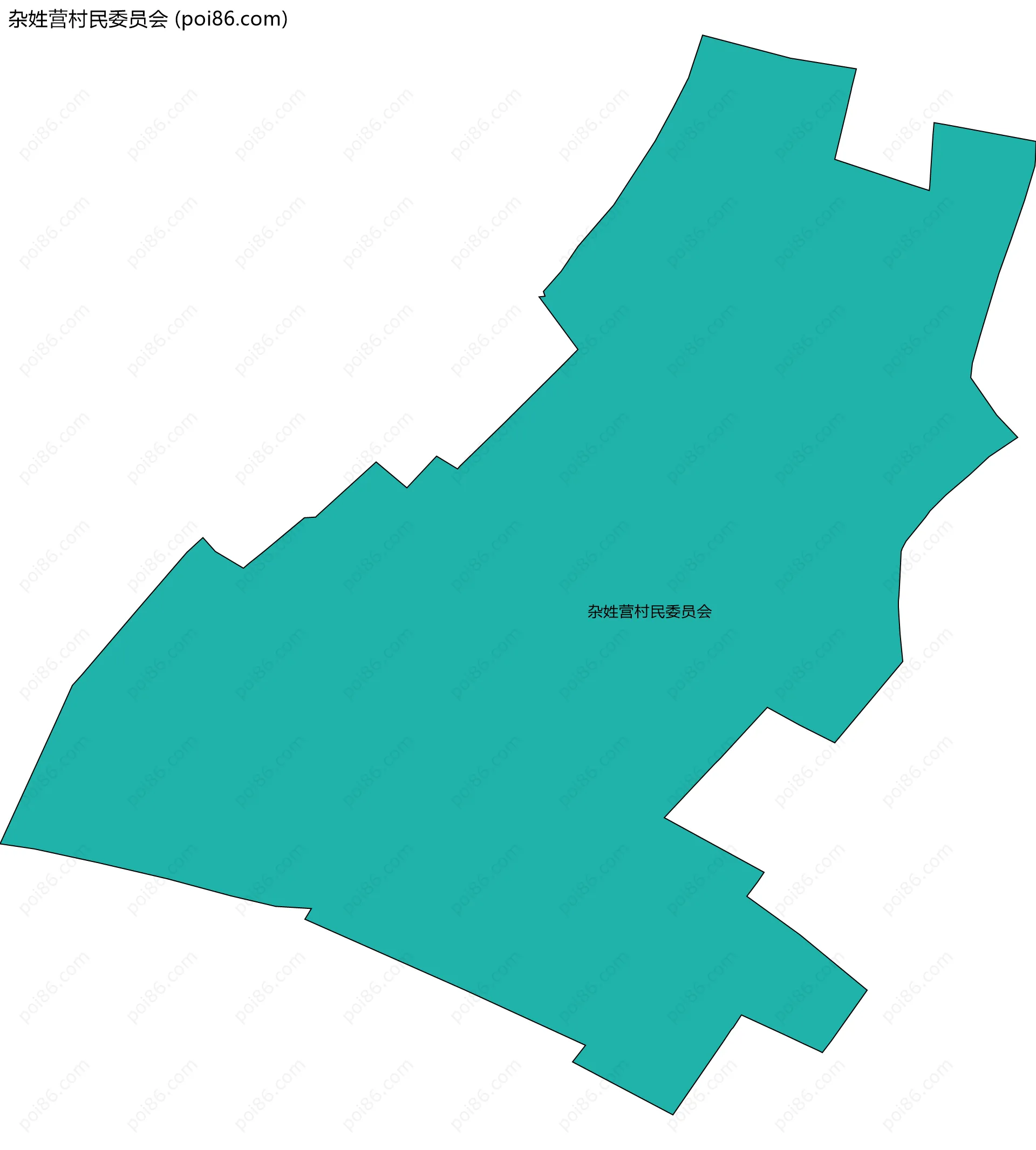 杂姓营村民委员会边界地图