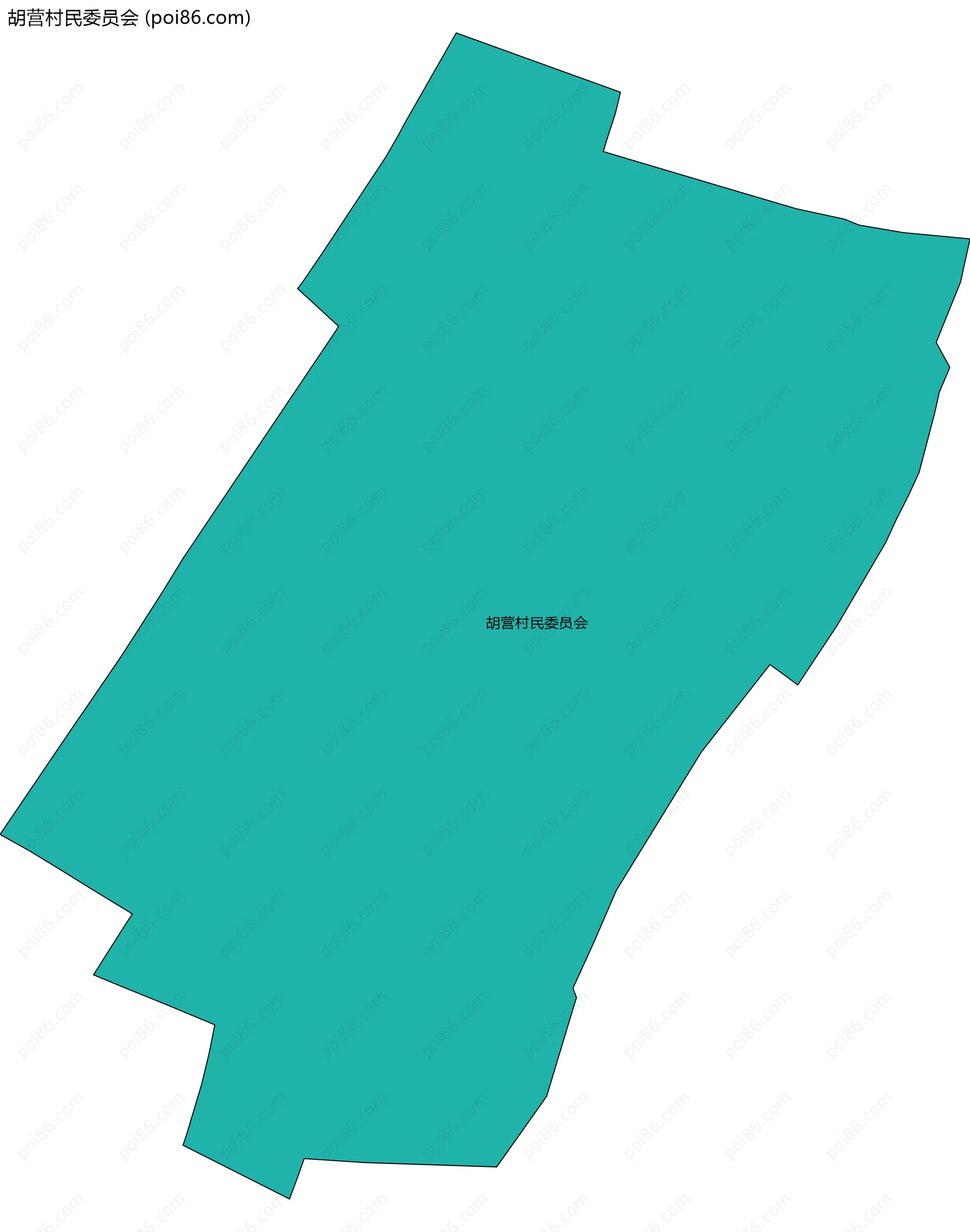 胡营村民委员会边界地图