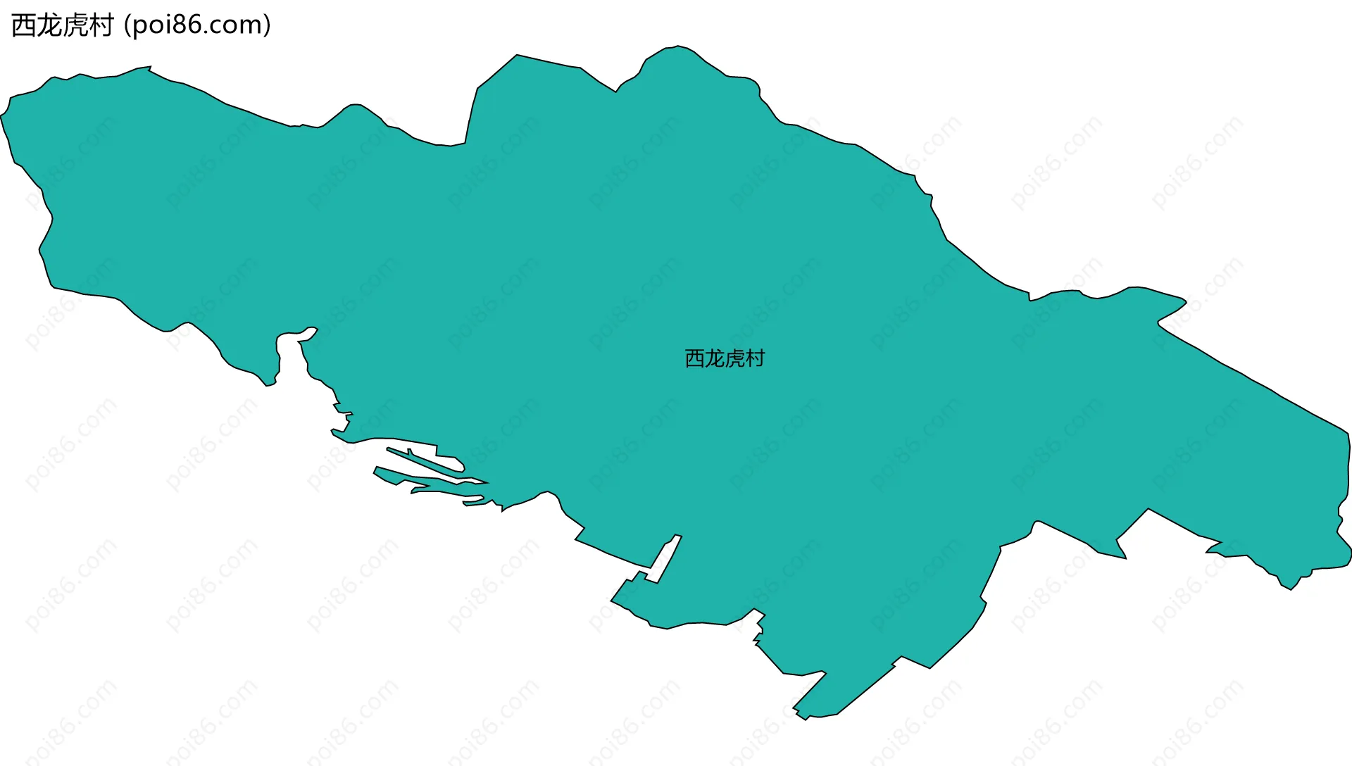 西龙虎村边界地图