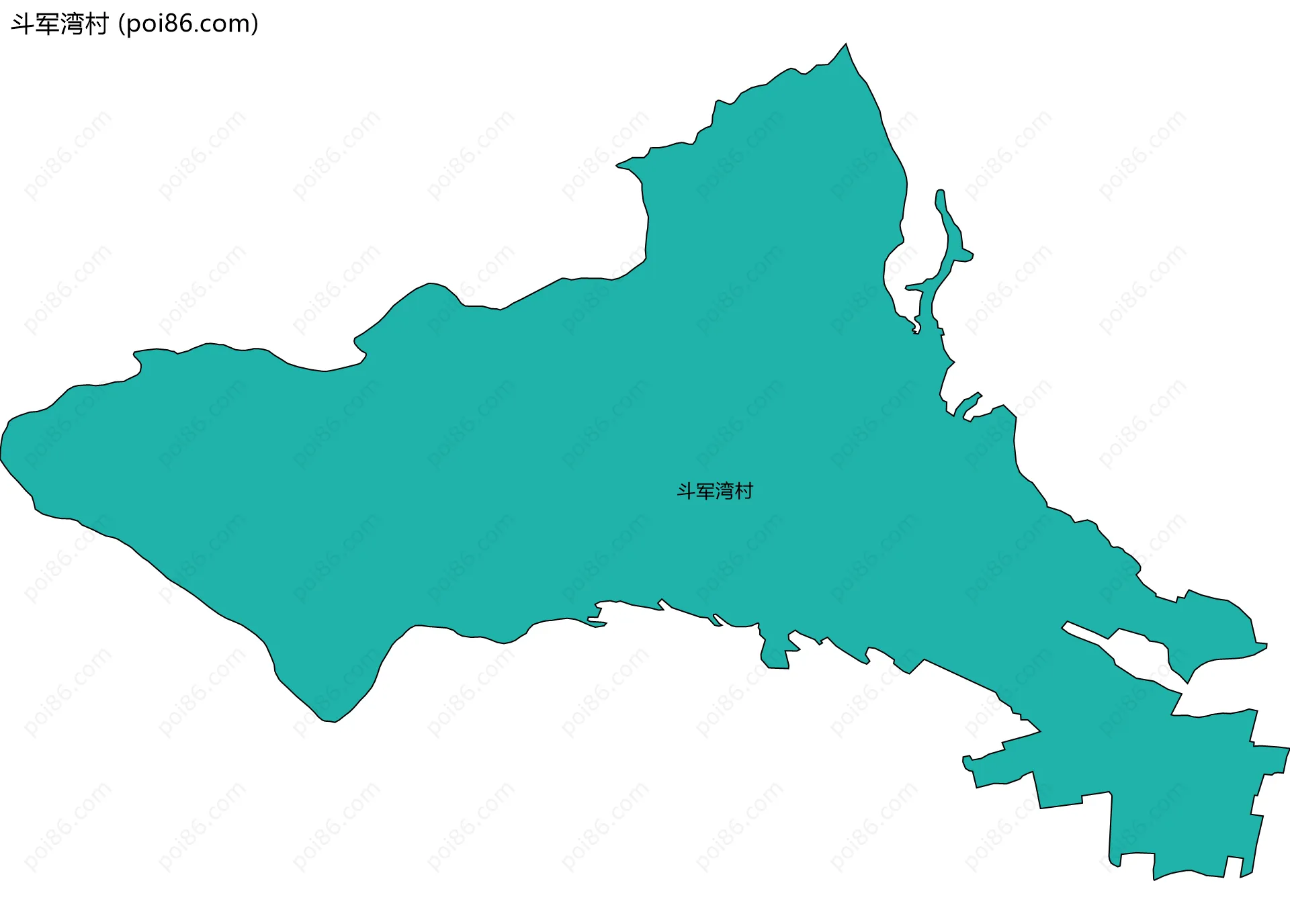 斗军湾村边界地图