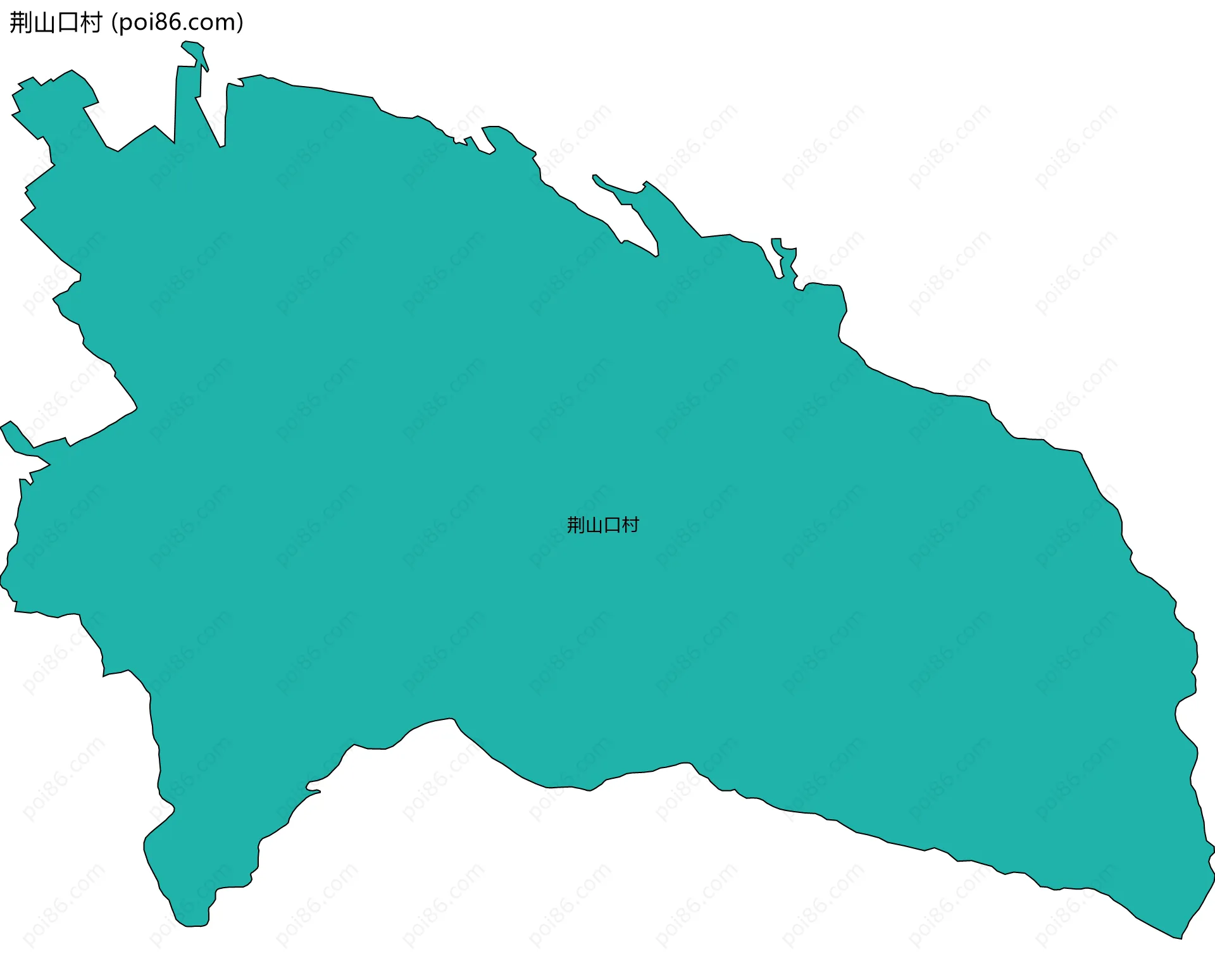 荆山口村边界地图