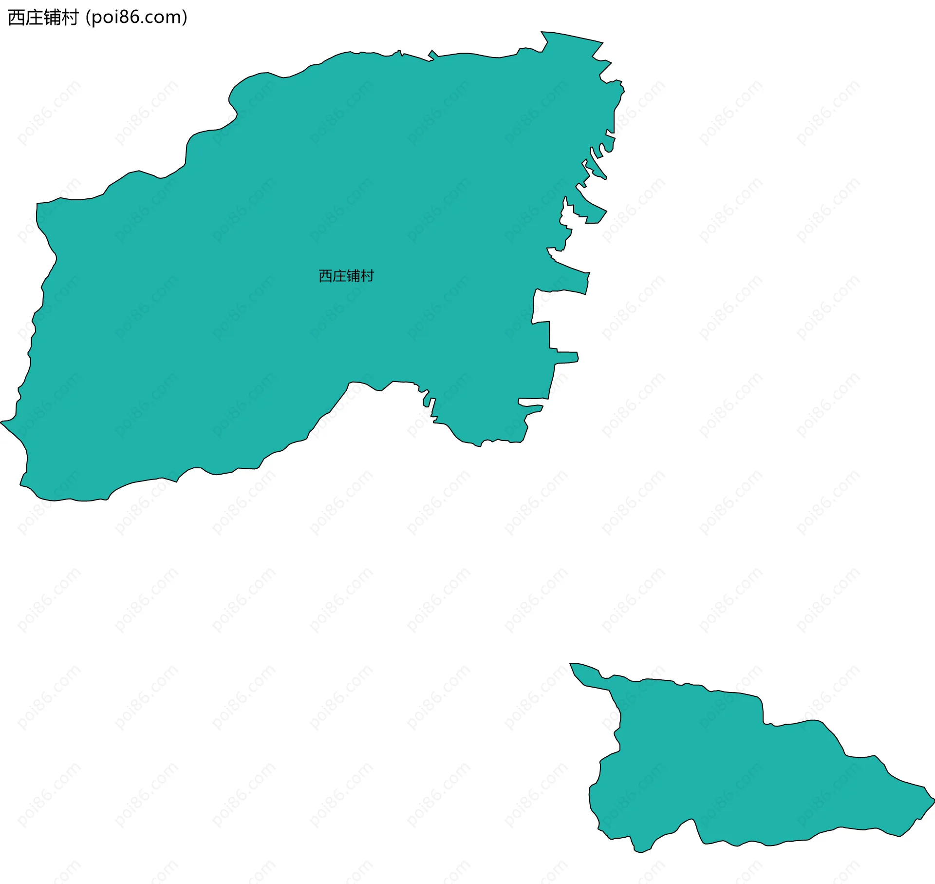西庄铺村边界地图