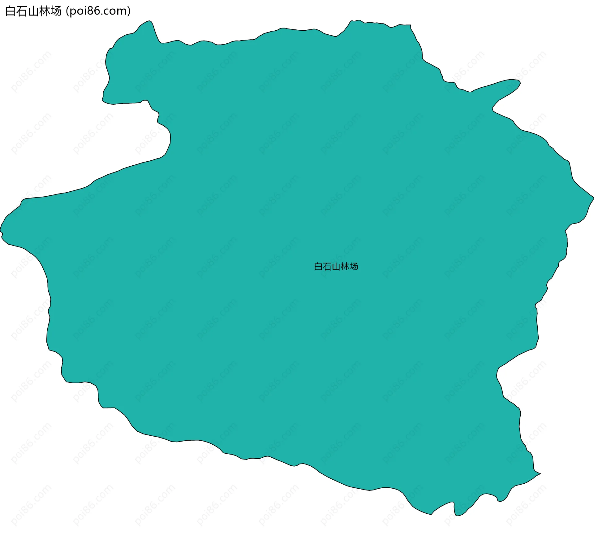 白石山林场边界地图