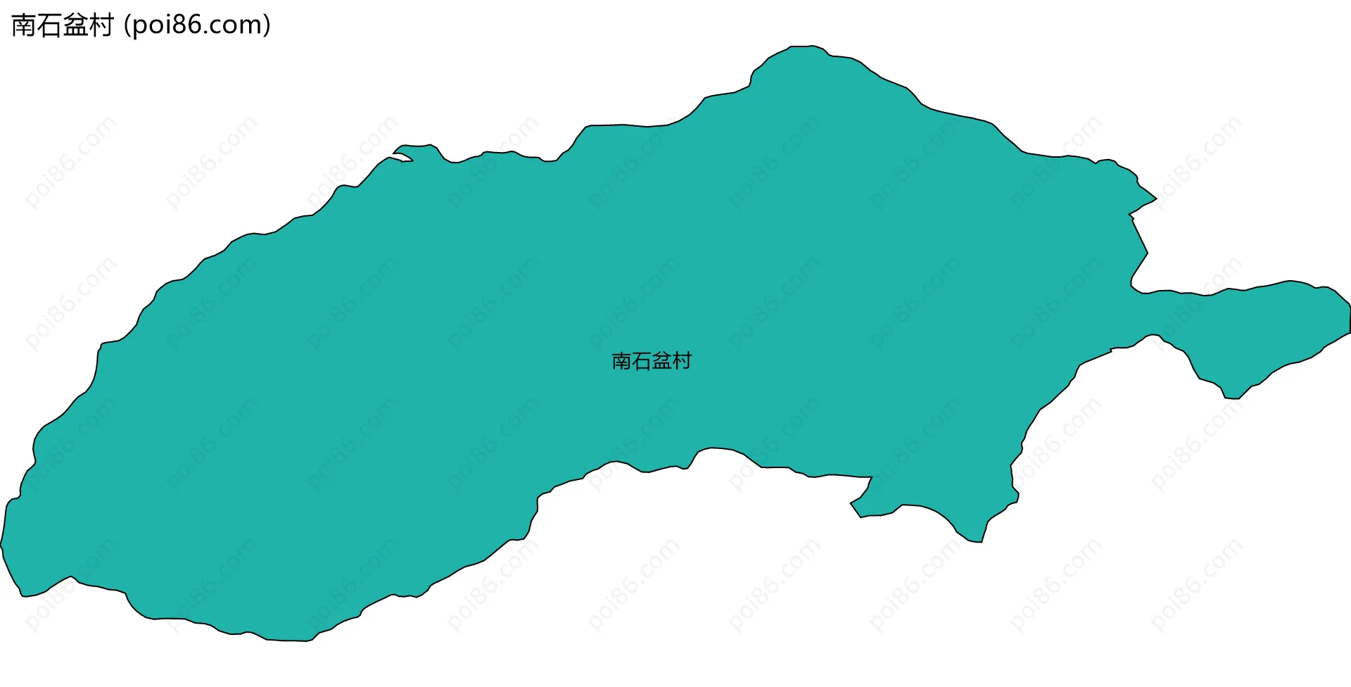 南石盆村边界地图