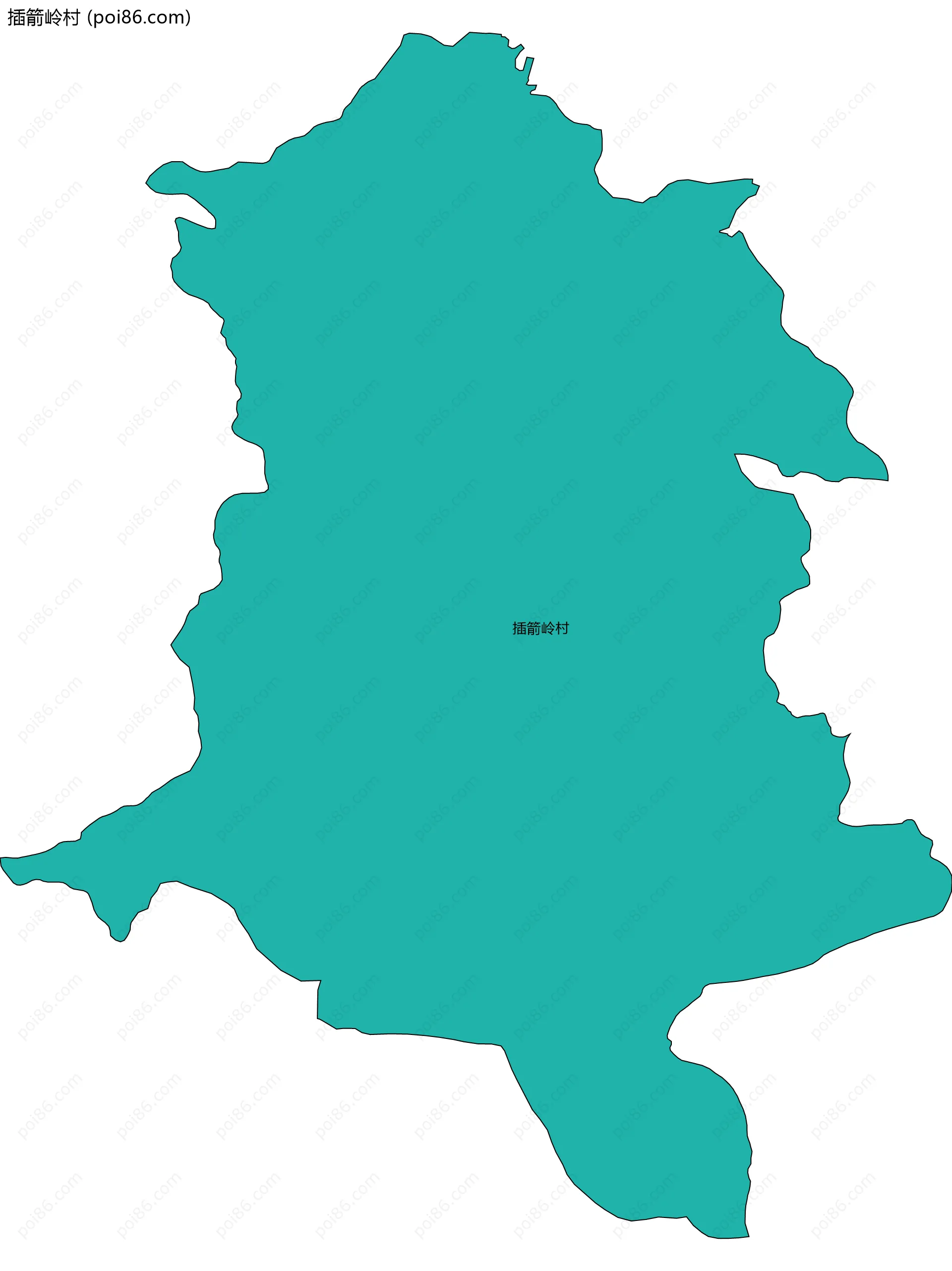 插箭岭村边界地图