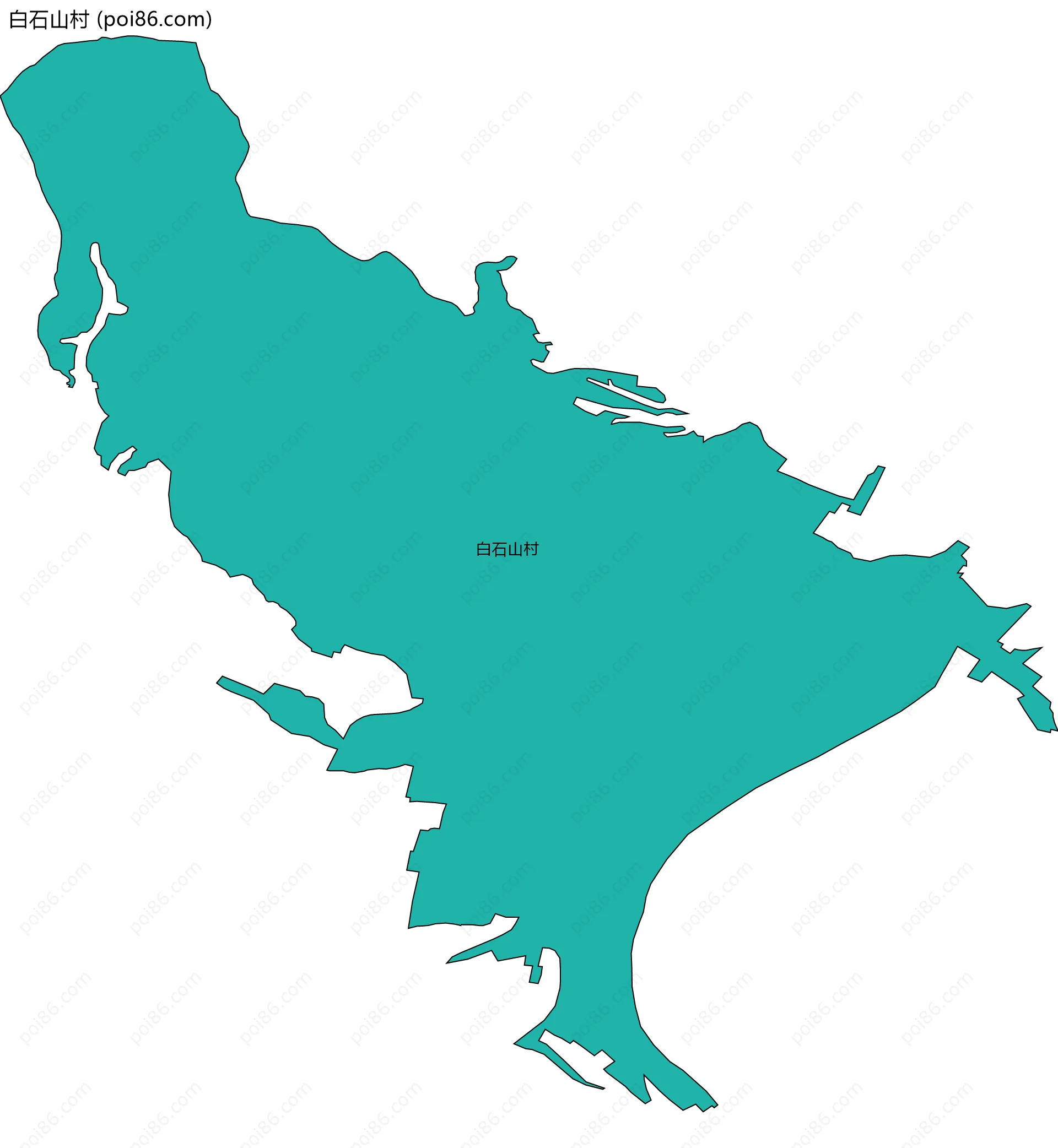 白石山村边界地图