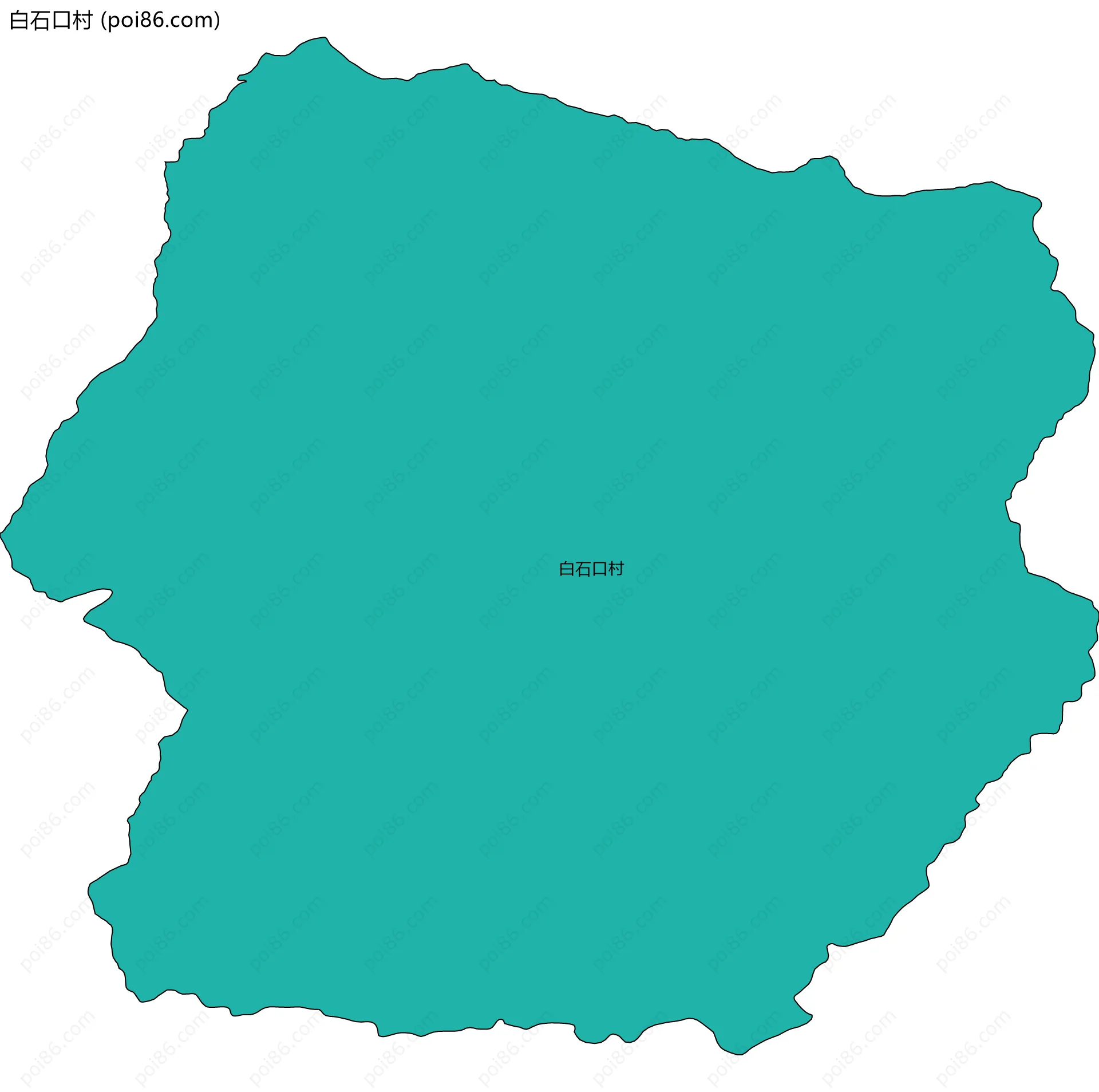 白石口村边界地图