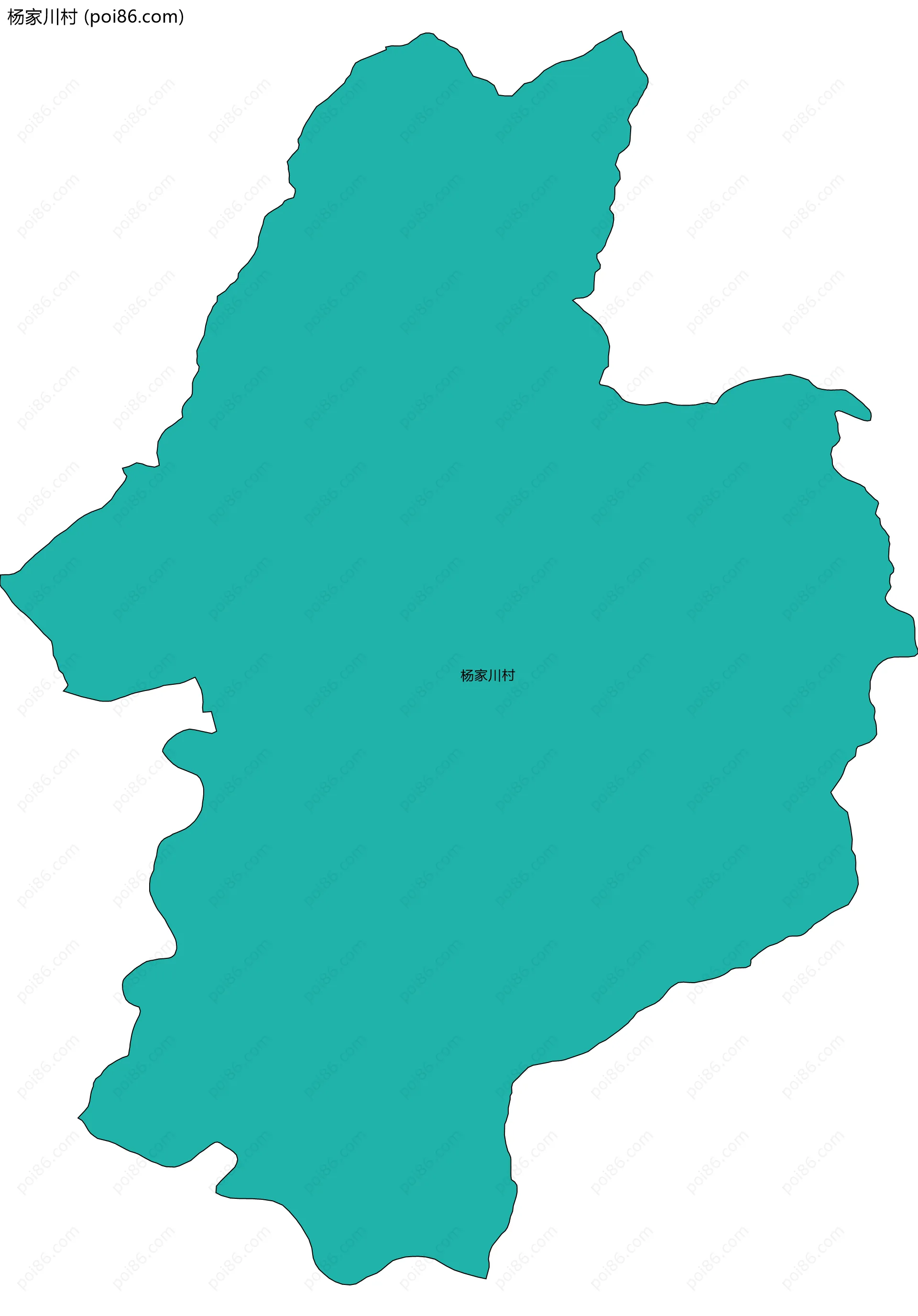 杨家川村边界地图