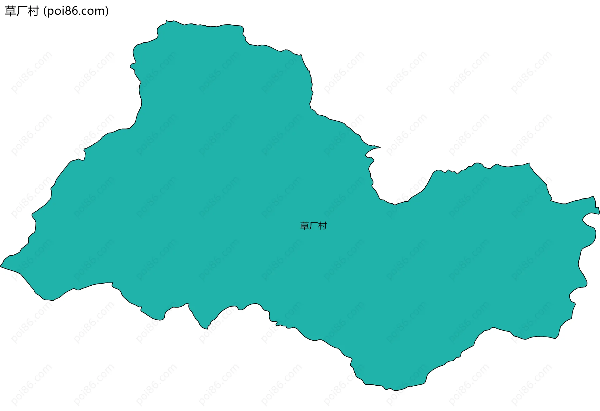 草厂村边界地图