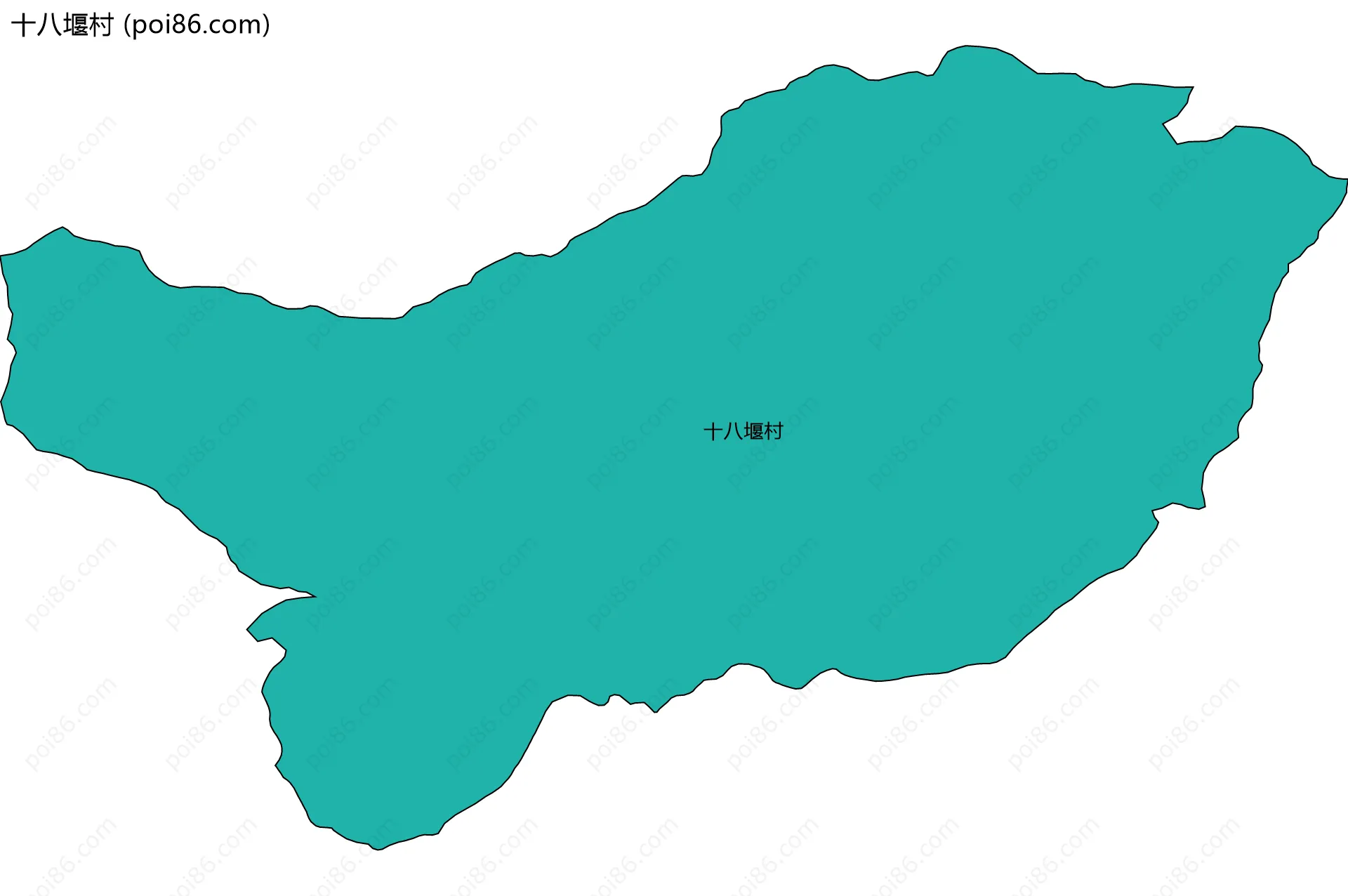 十八堰村边界地图