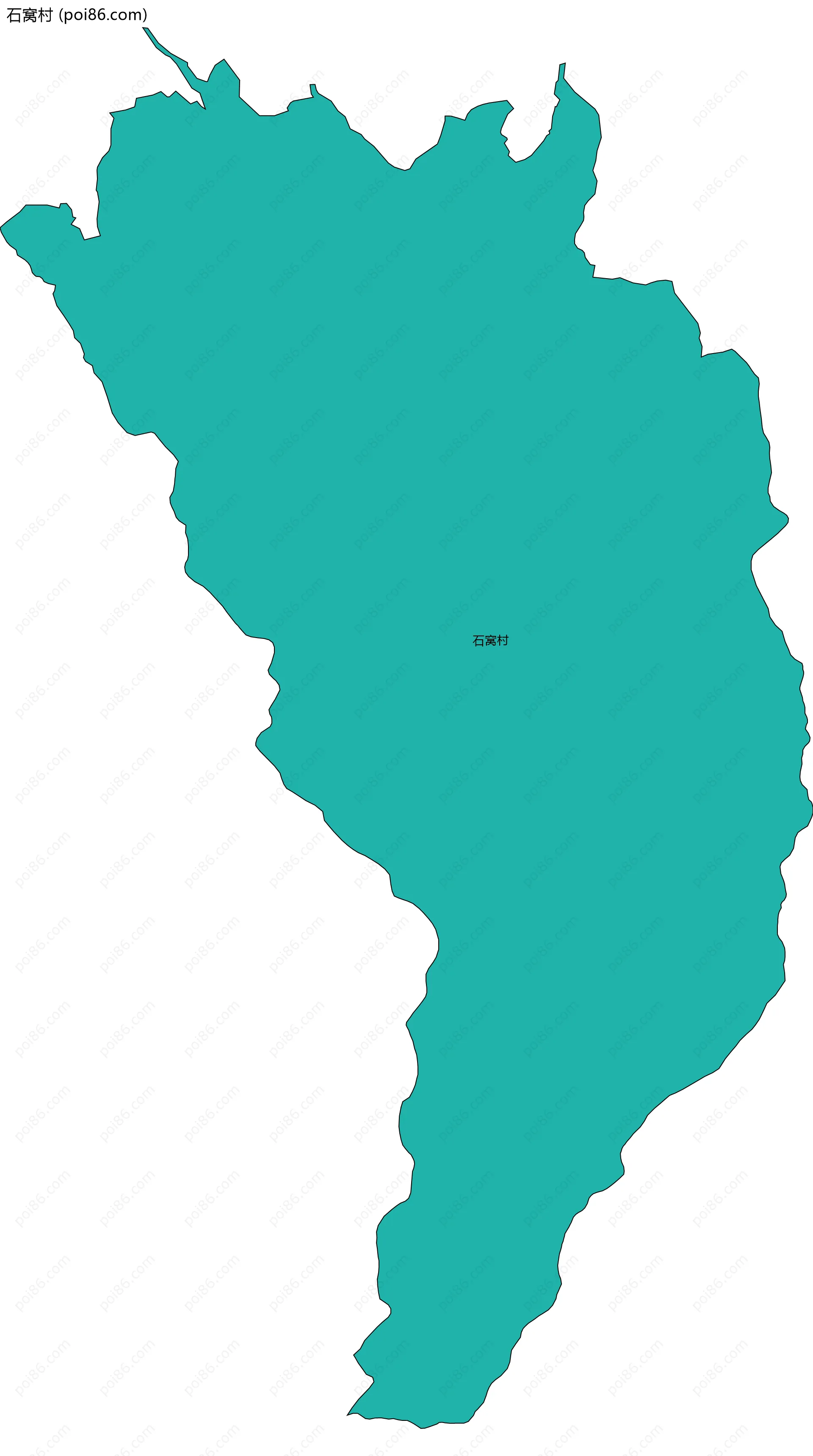 石窝村边界地图