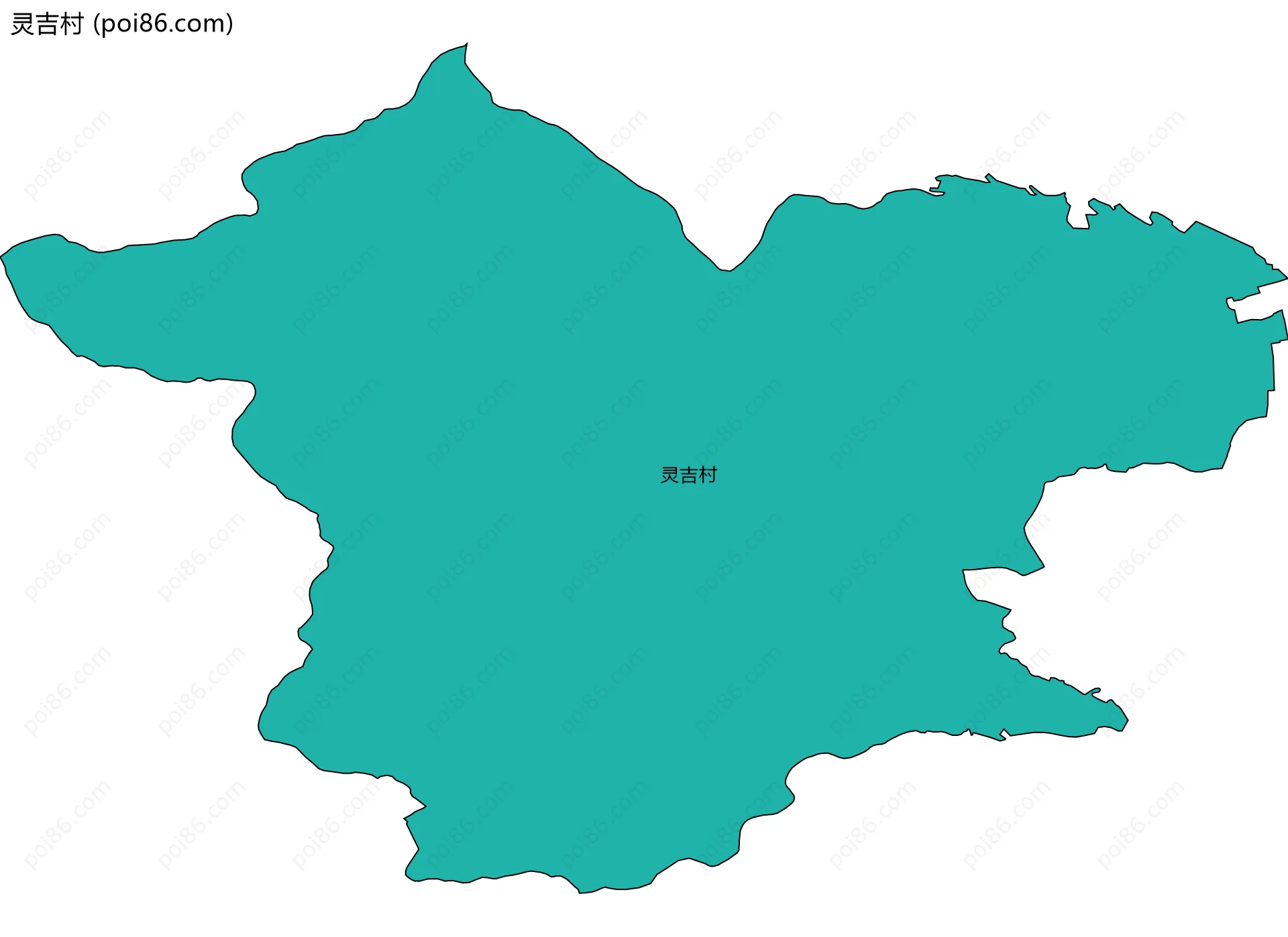 灵吉村边界地图