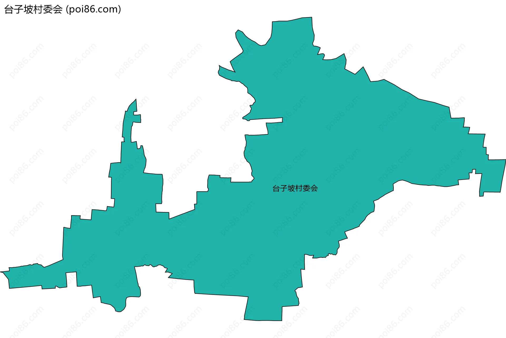 台子坡村委会边界地图