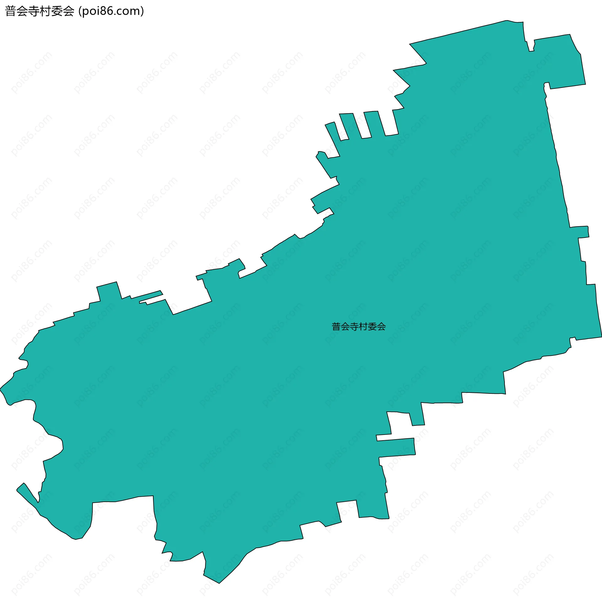 普会寺村委会边界地图