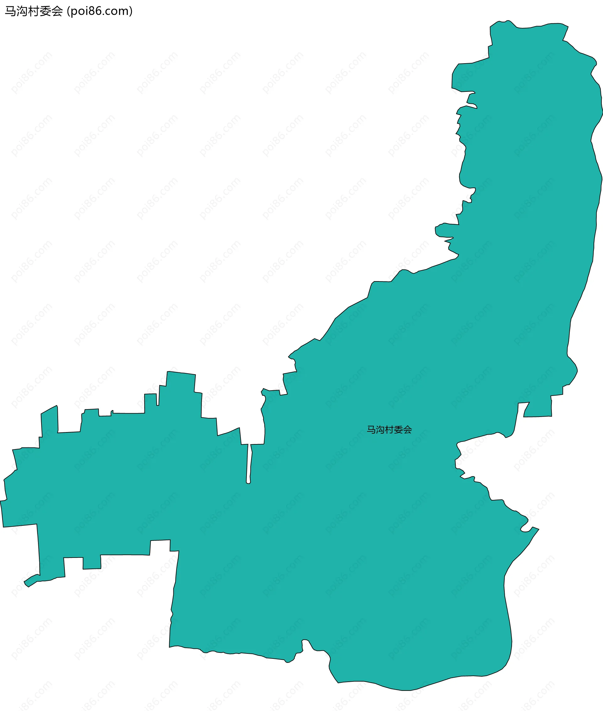 马沟村委会边界地图
