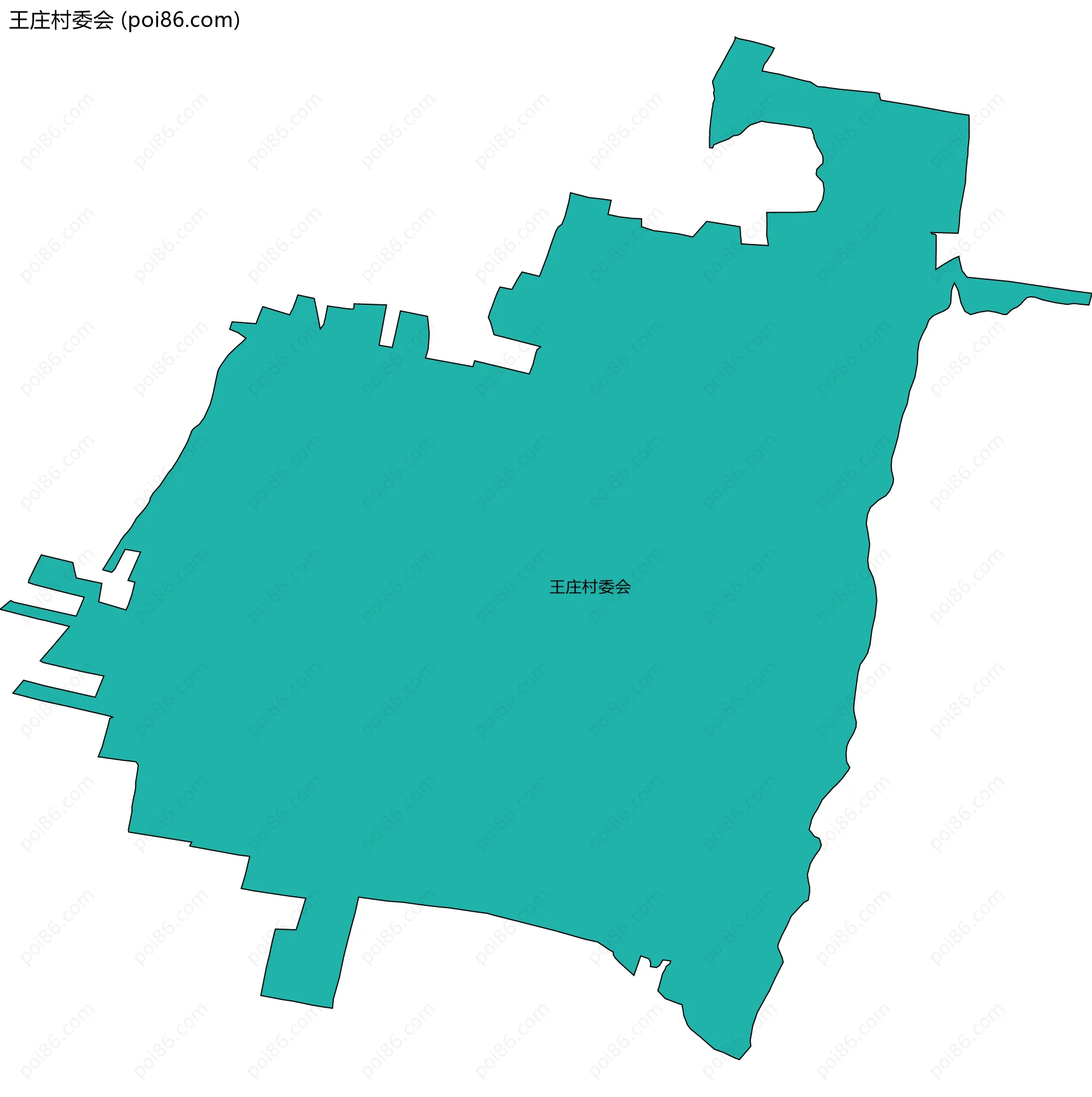 王庄村委会边界地图