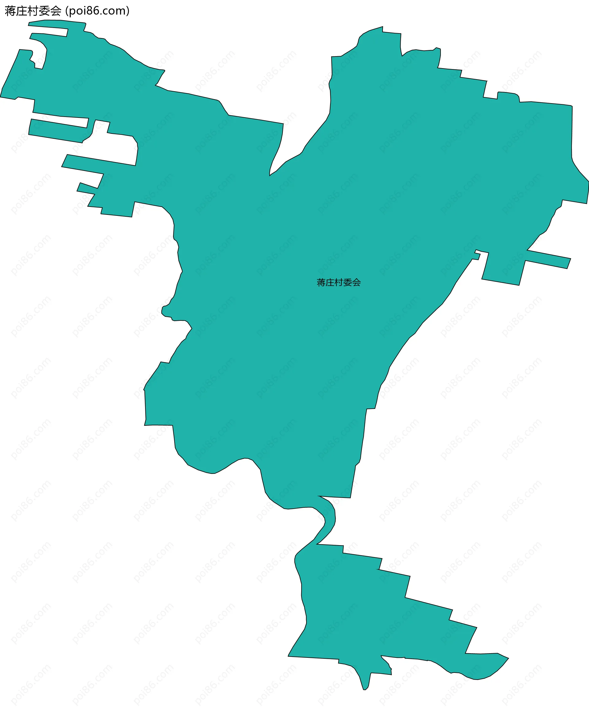 蒋庄村委会边界地图