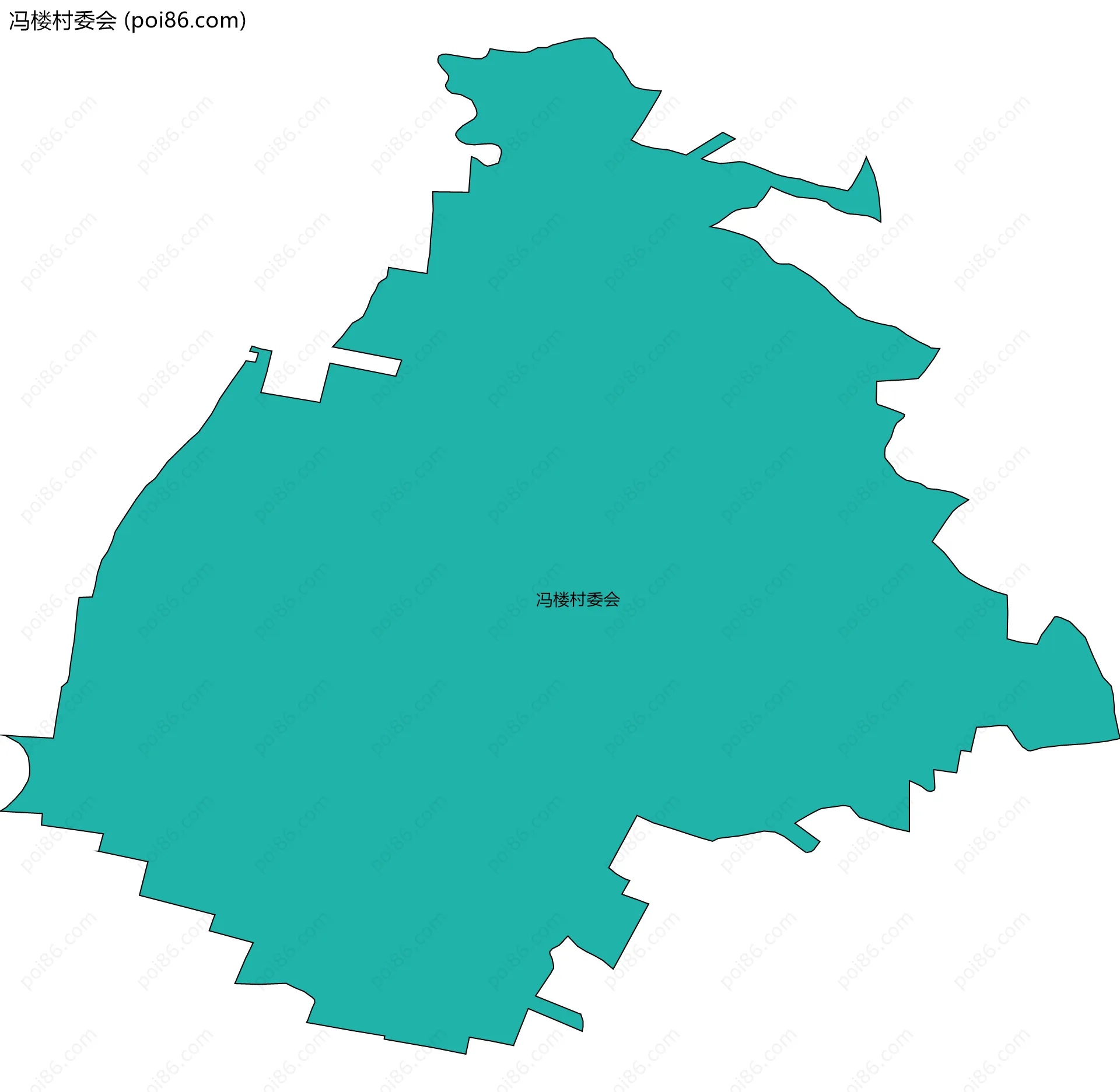 冯楼村委会边界地图