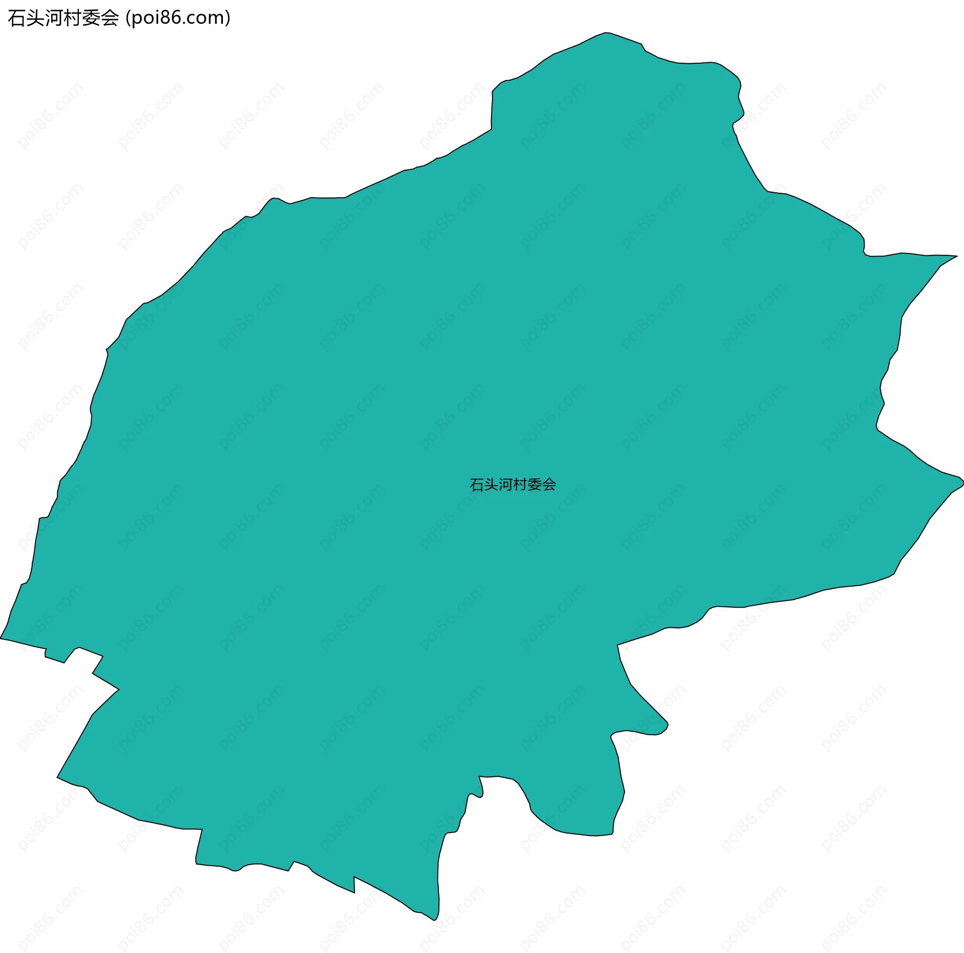石头河村委会边界地图