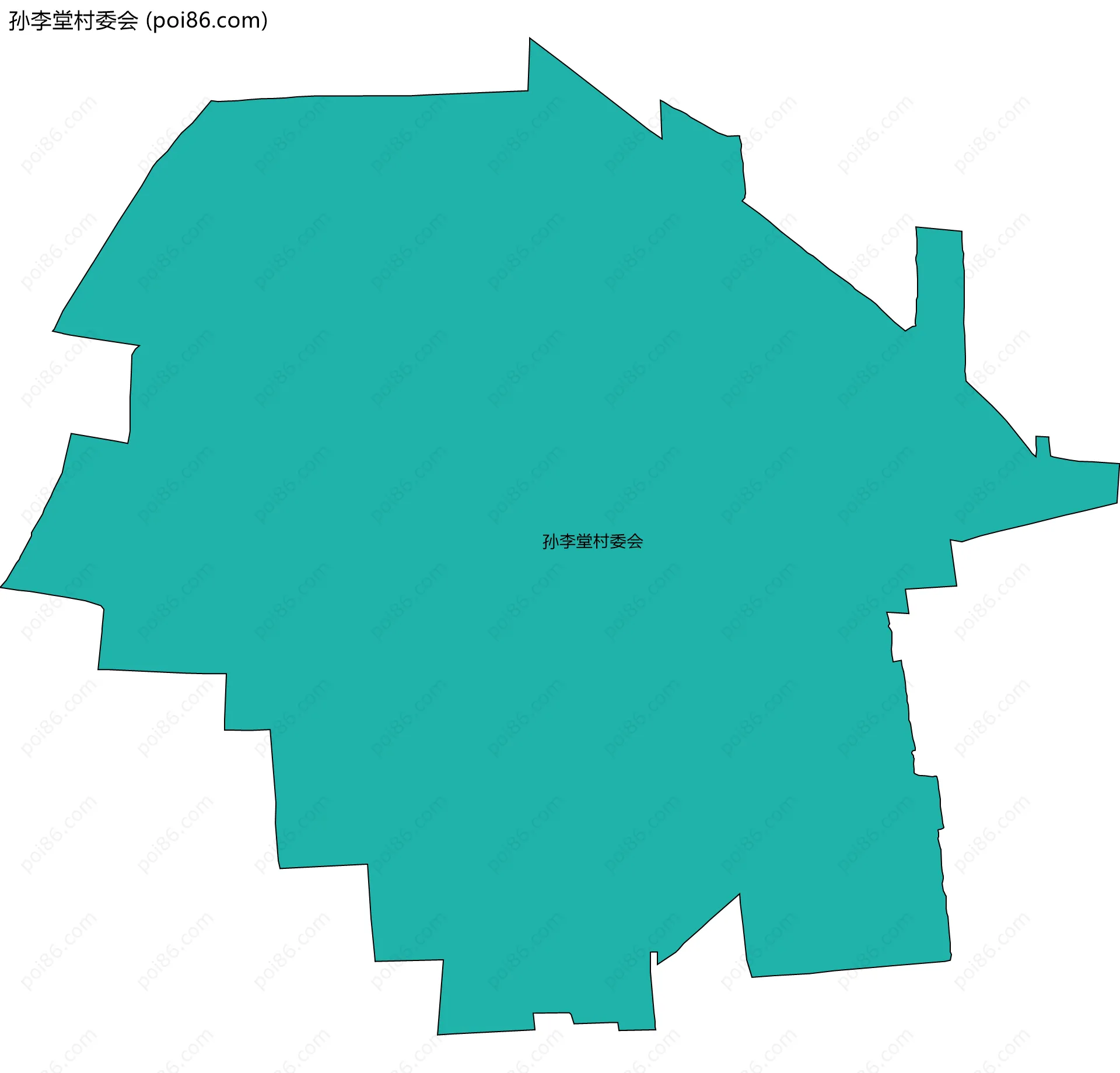 孙李堂村委会边界地图