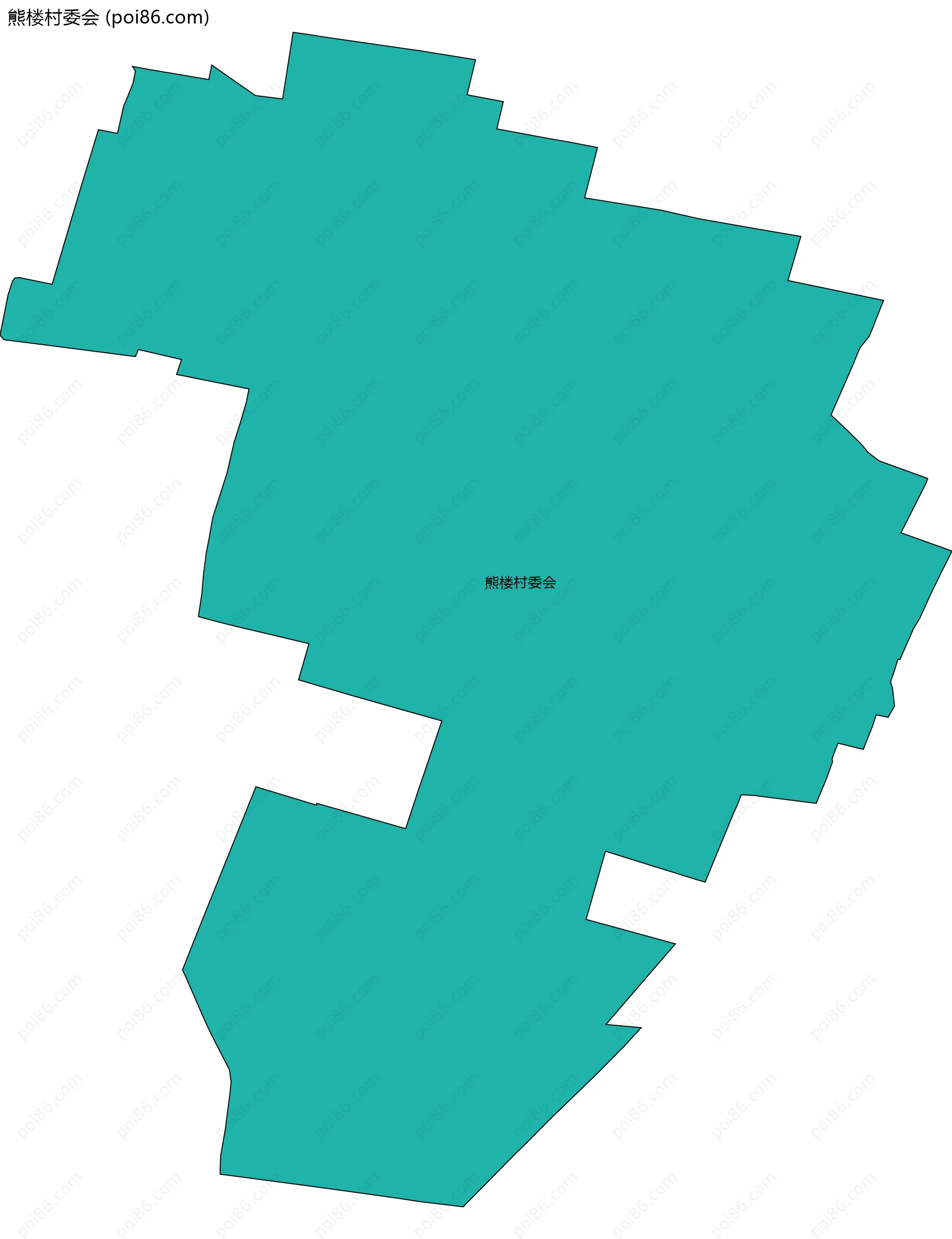 熊楼村委会边界地图