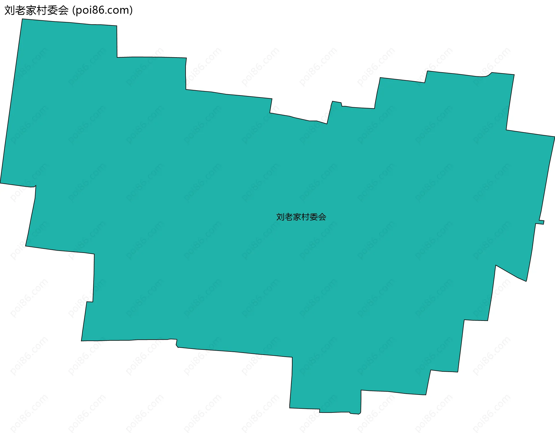 刘老家村委会边界地图