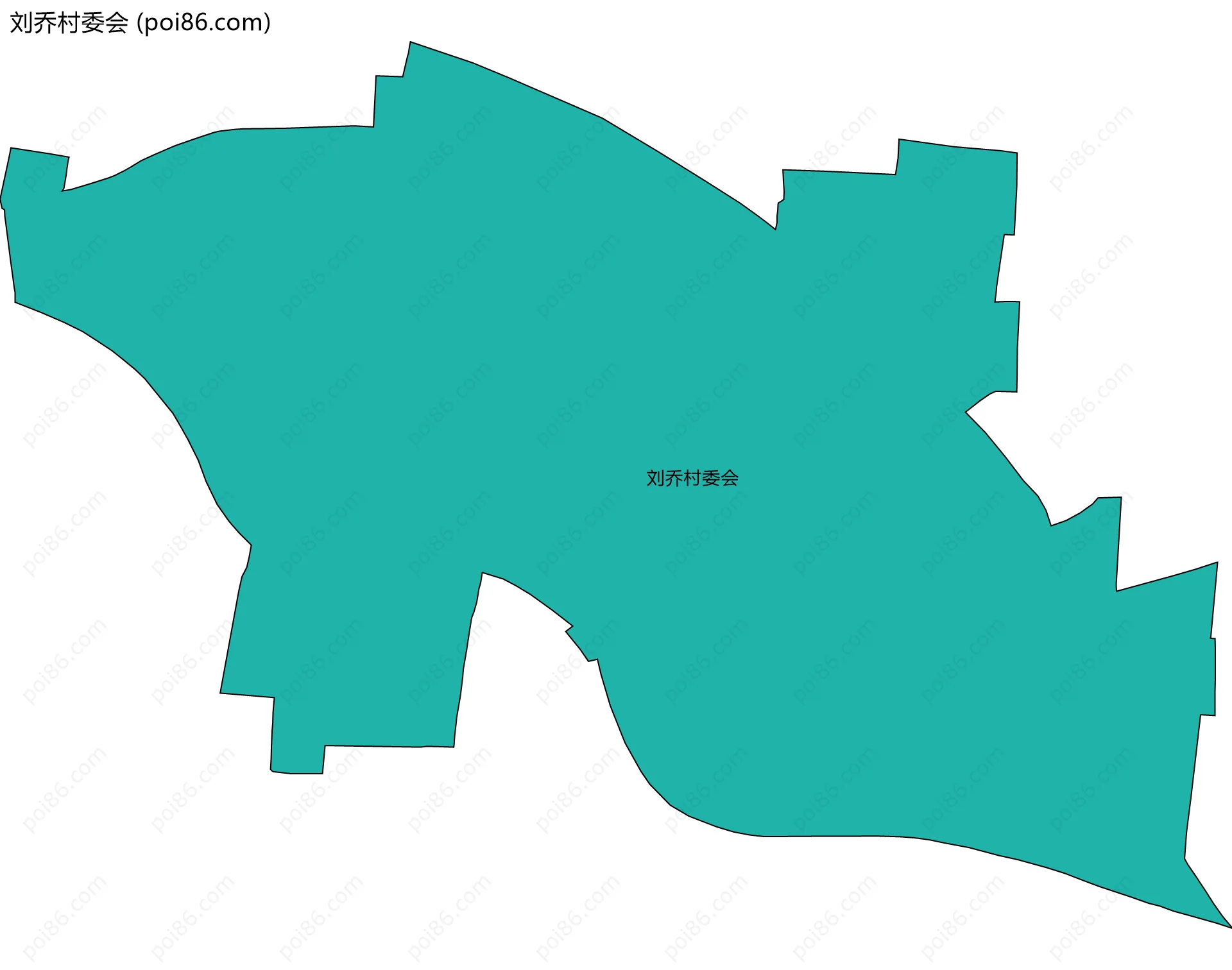 刘乔村委会边界地图
