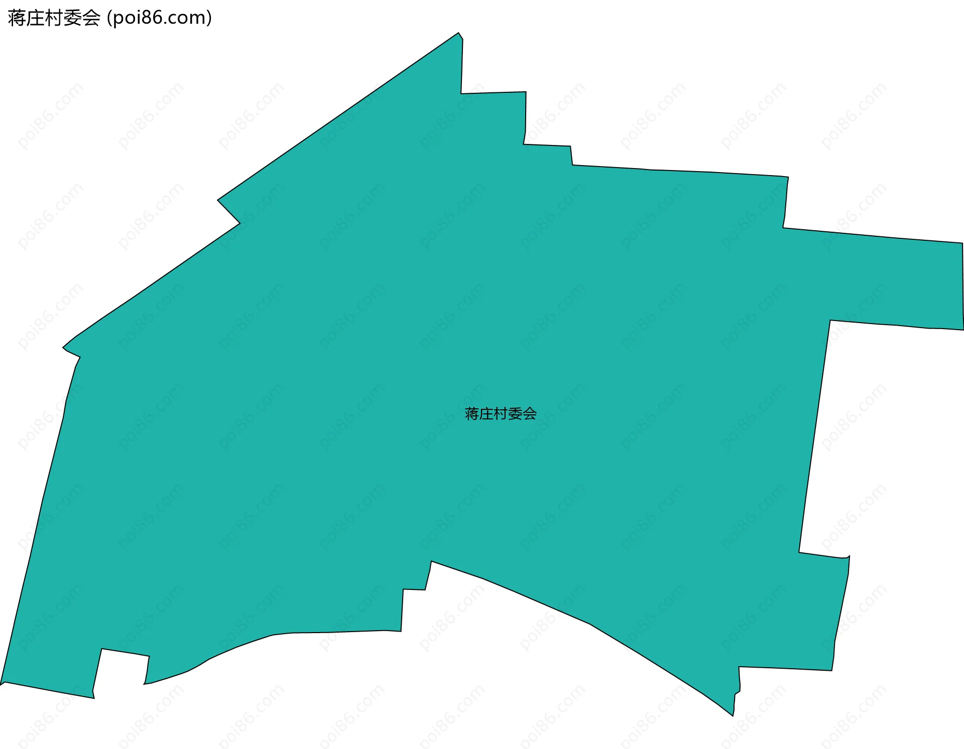 蒋庄村委会边界地图