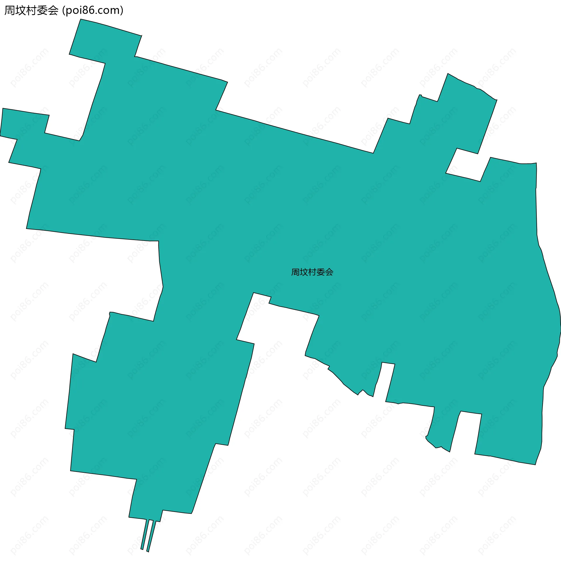 周坟村委会边界地图