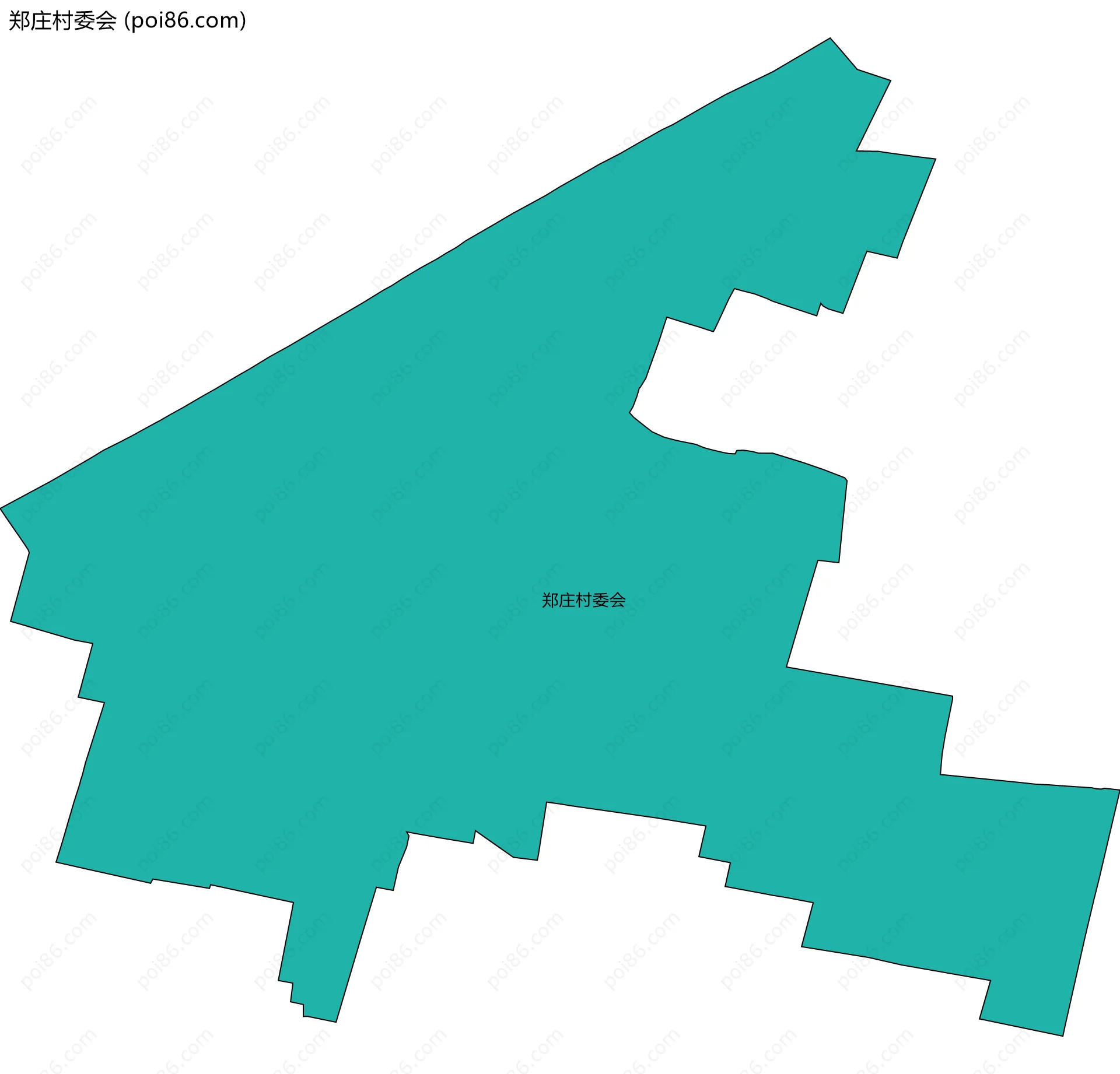 郑庄村委会边界地图