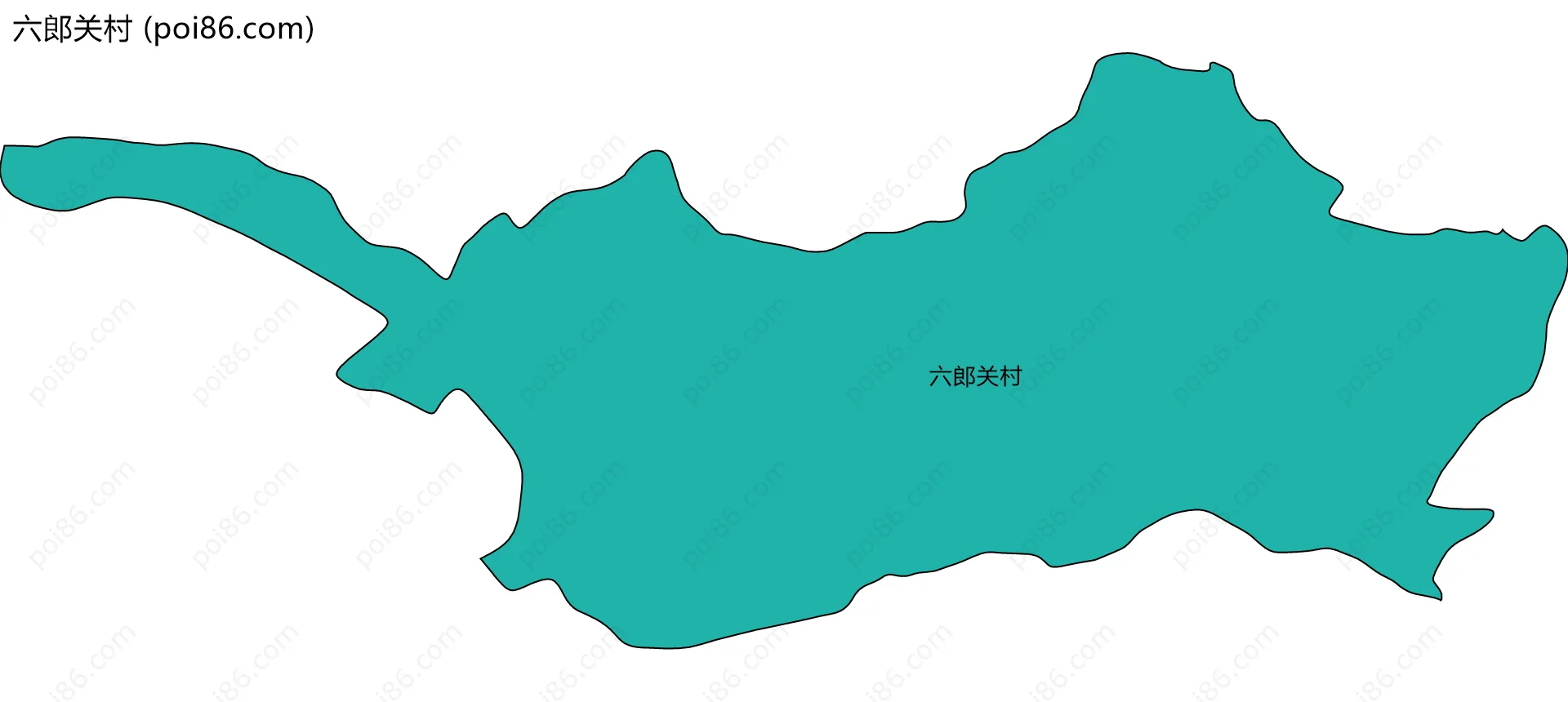 六郎关村边界地图