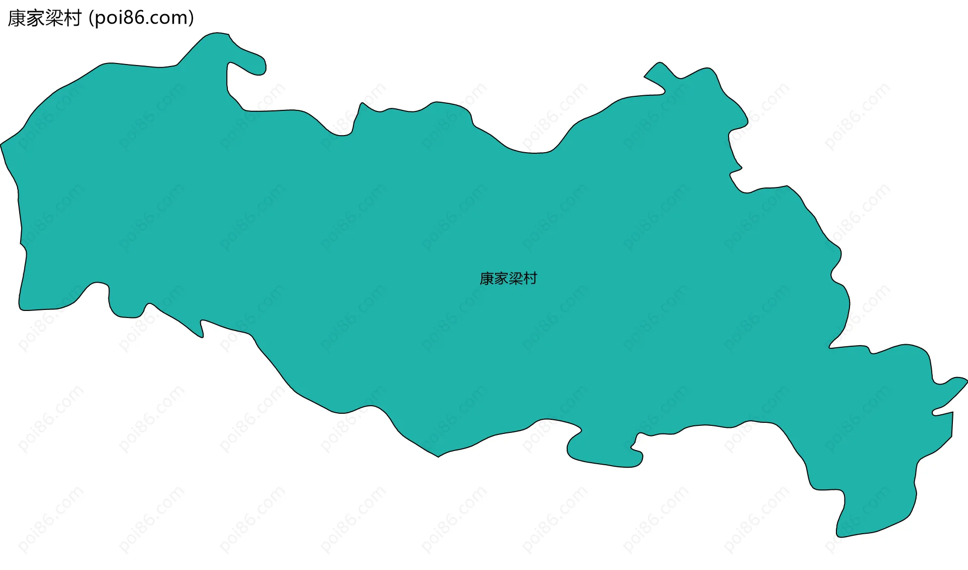 康家梁村边界地图