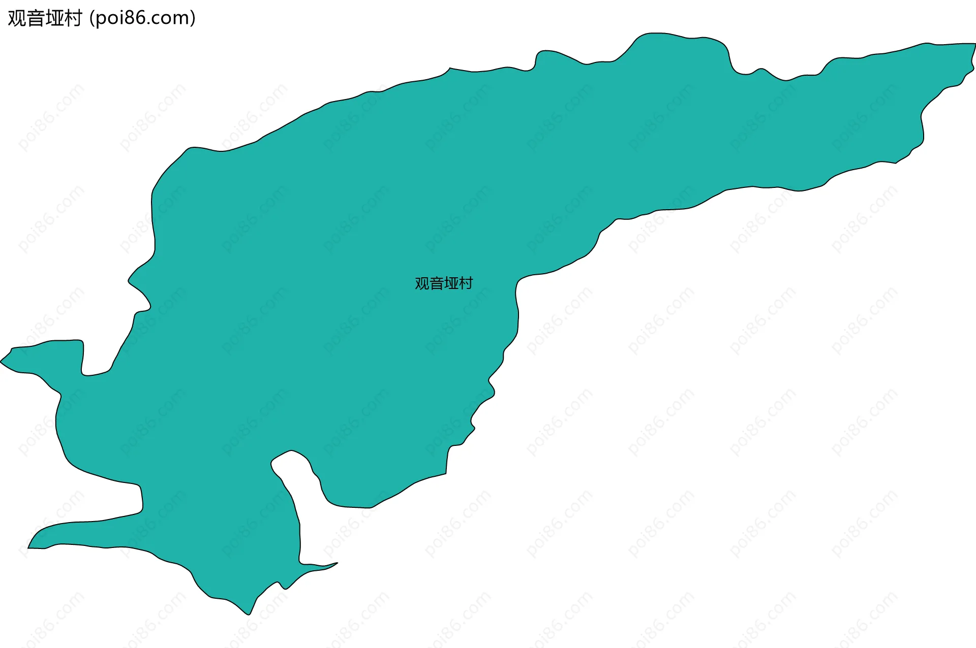 观音垭村边界地图