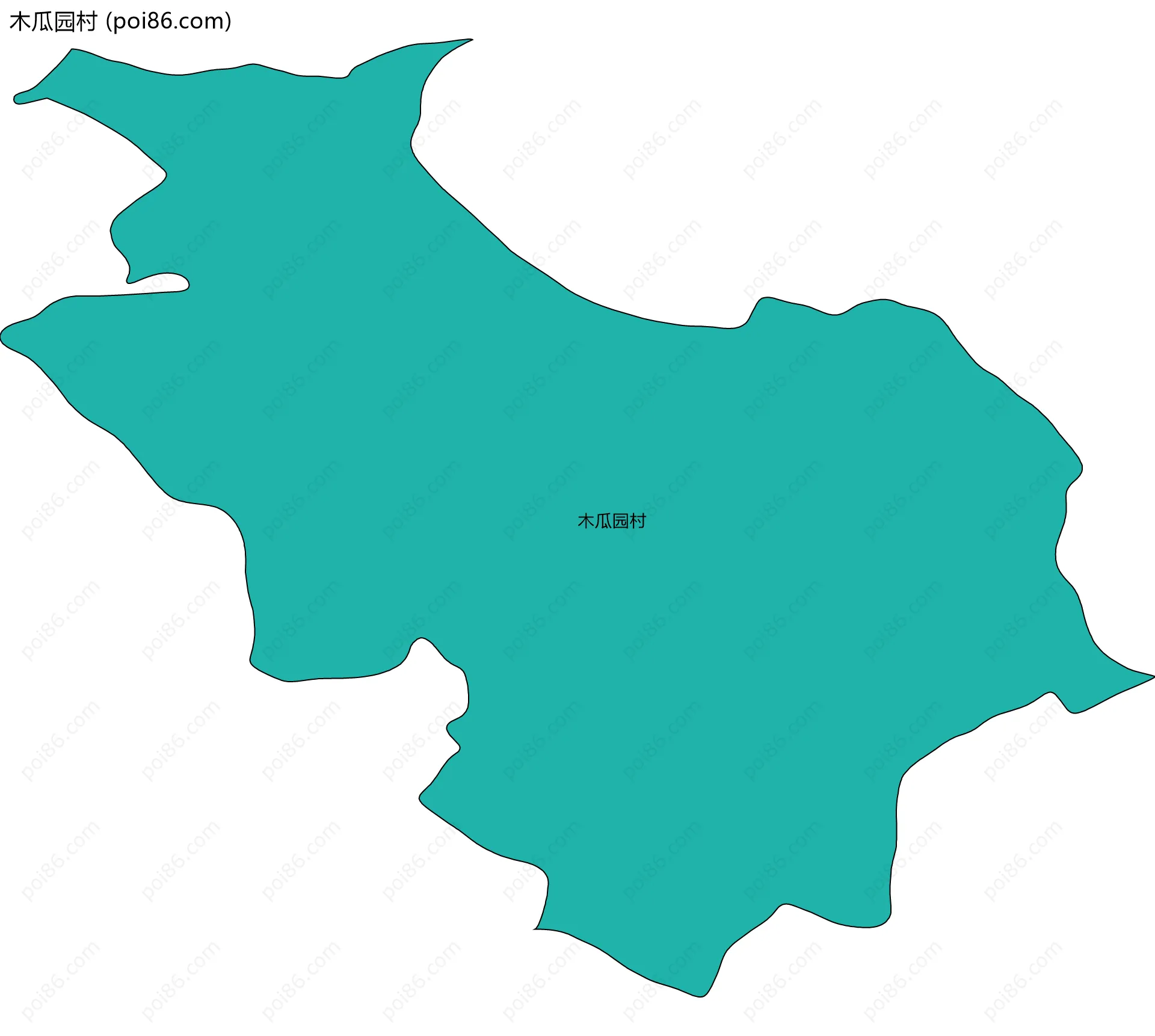木瓜园村边界地图
